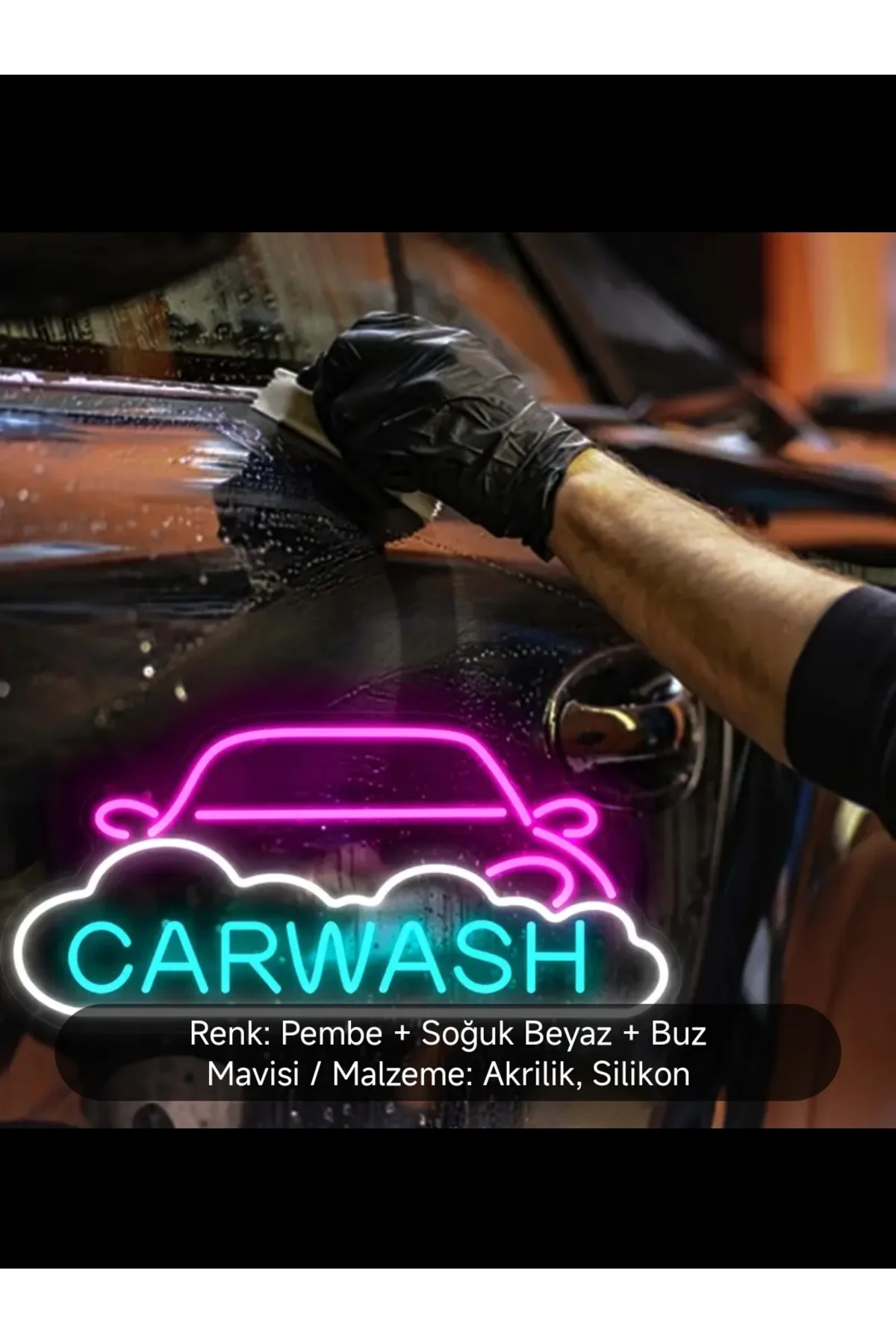 NEON LED IŞIKLI CARWASH OTO YIKAMA