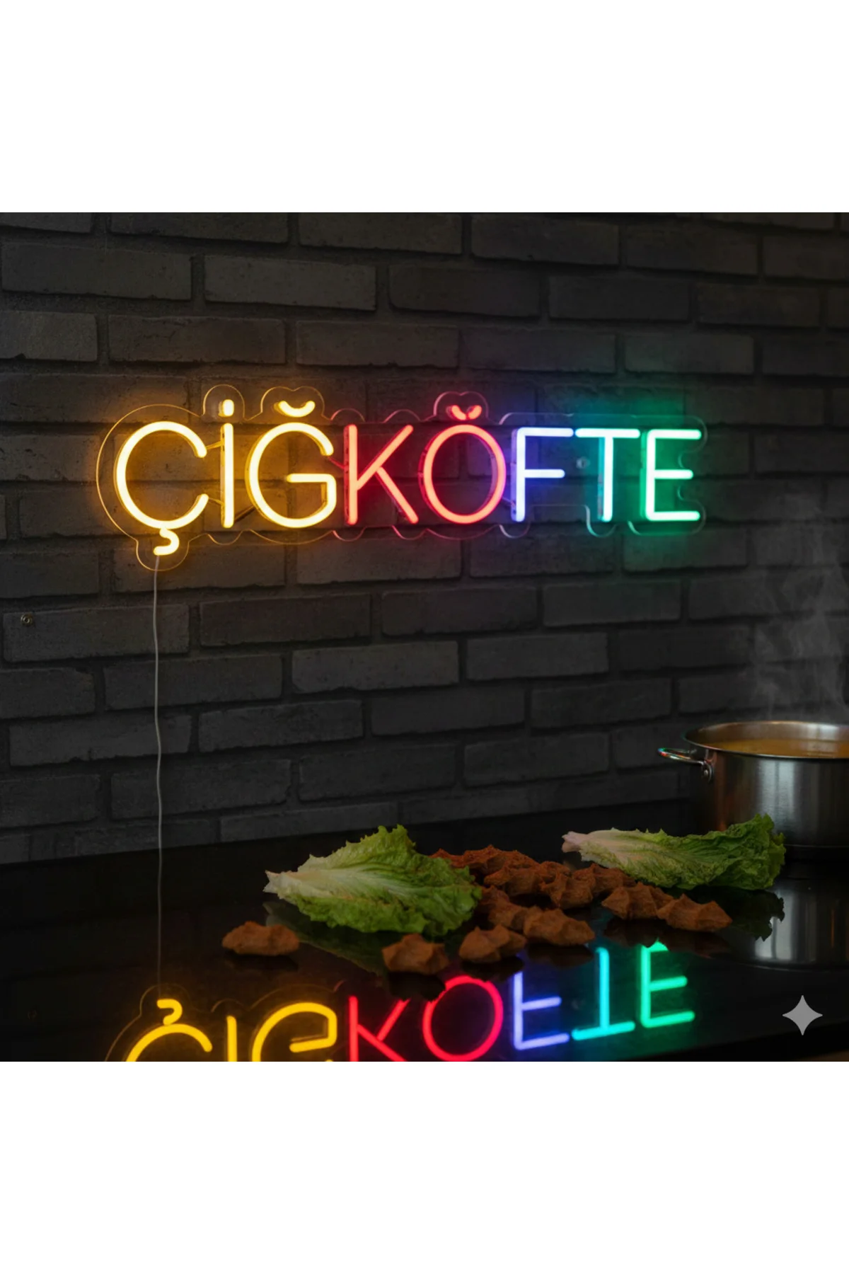 NEON LED IŞIKLI ÇİĞKÖFTE
