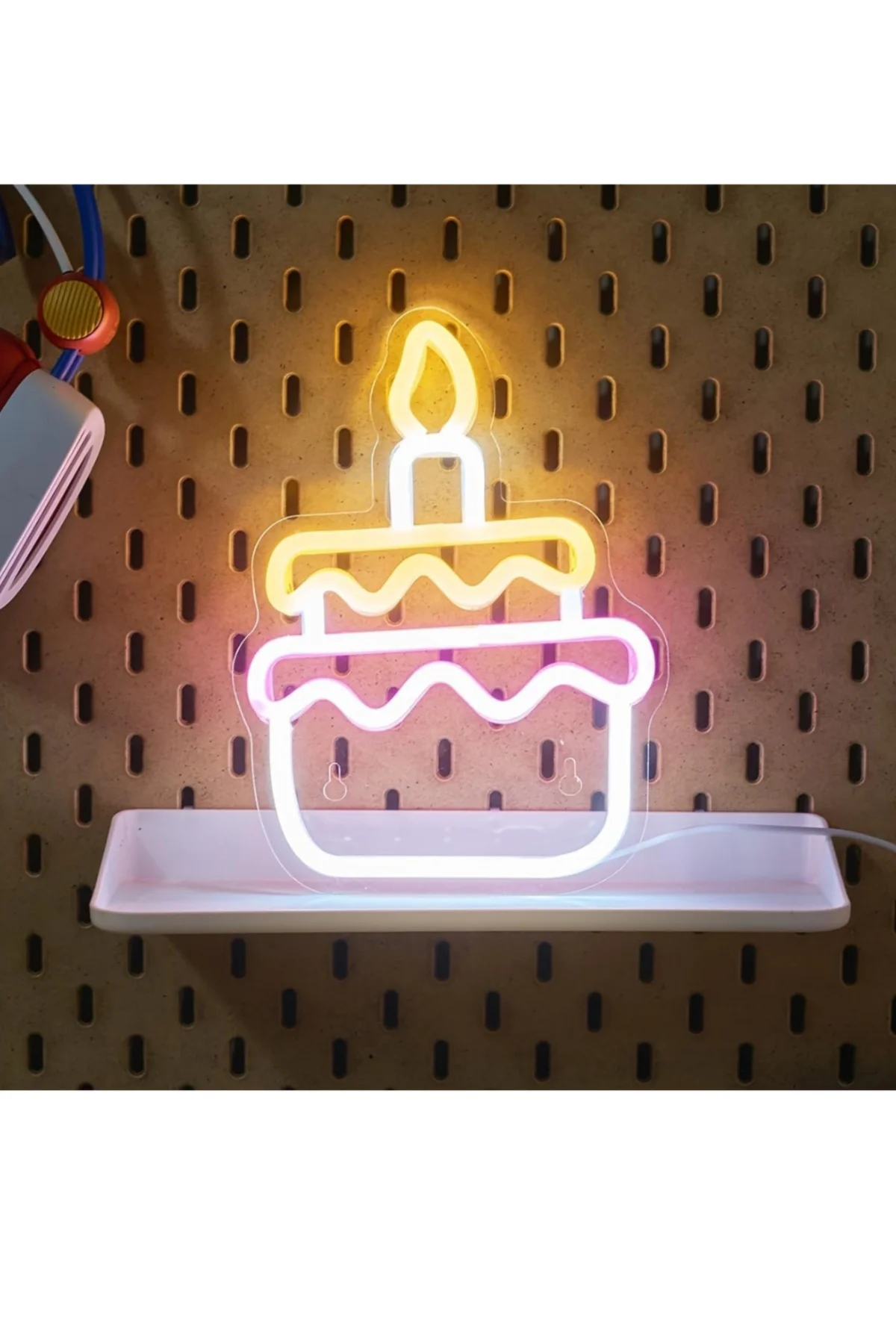 NEON LED IŞIKLI DOĞUM GÜNÜ PASTA MUM
