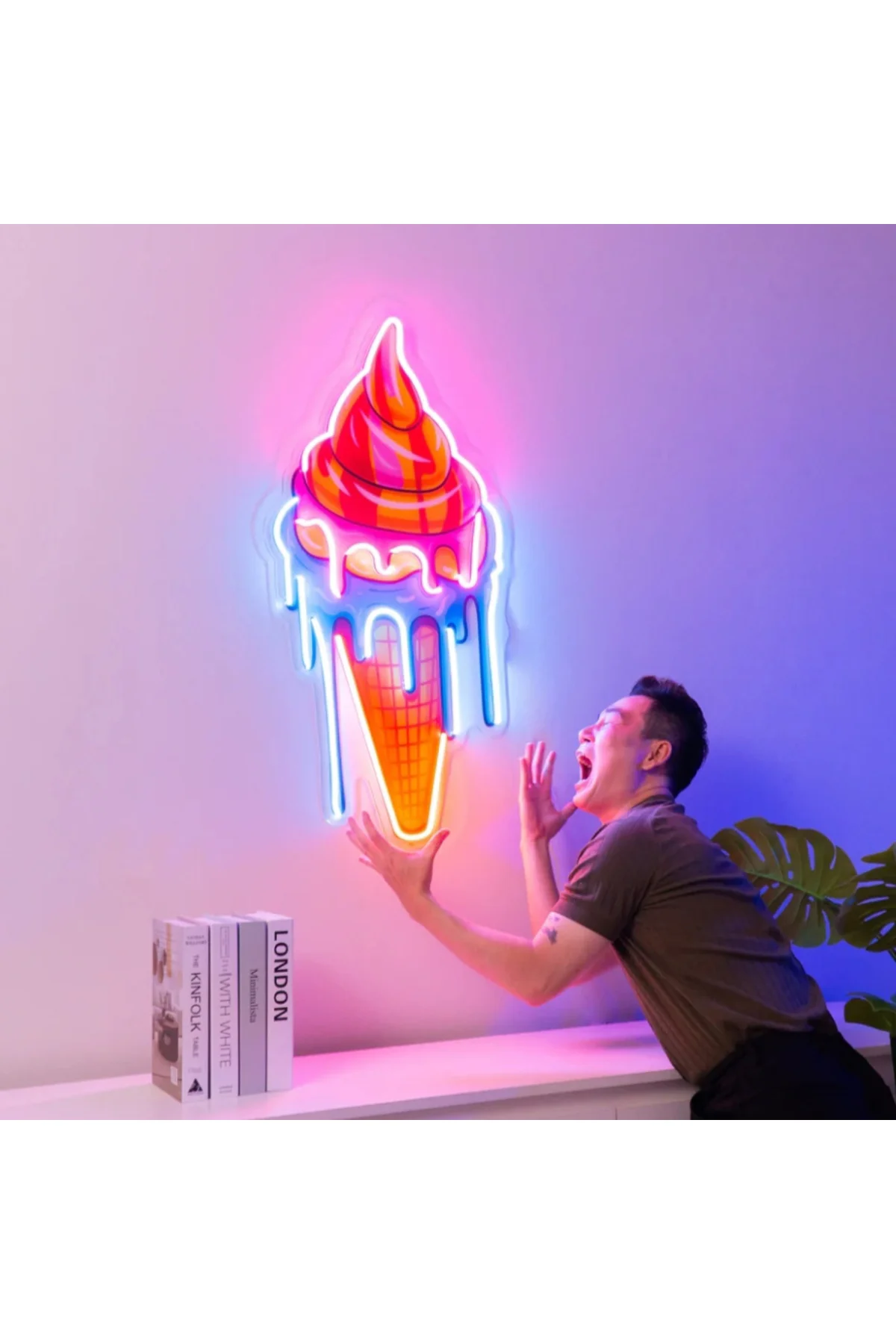 NEON LED IŞIKLI DONDURMA