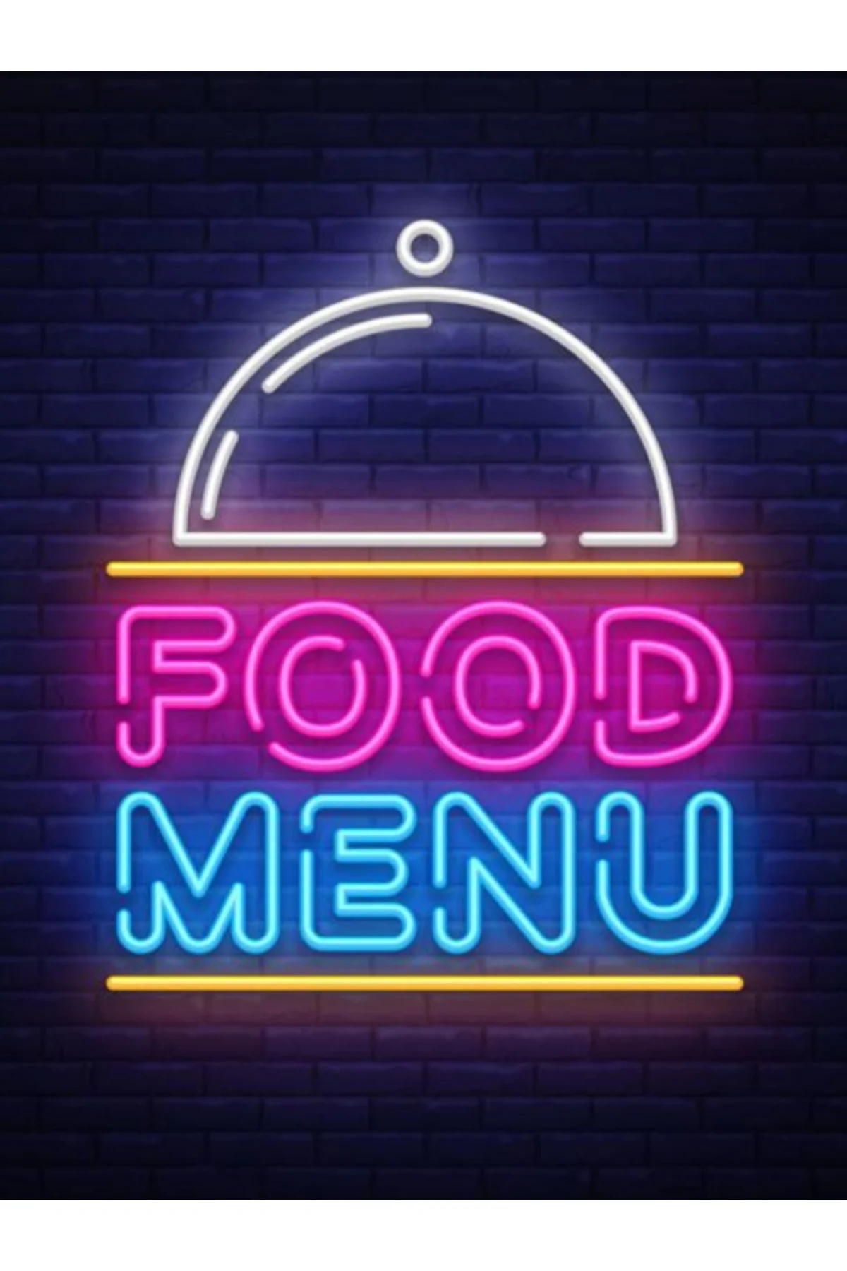 NEON LED IŞIKLI FAST FOOD MENÜ