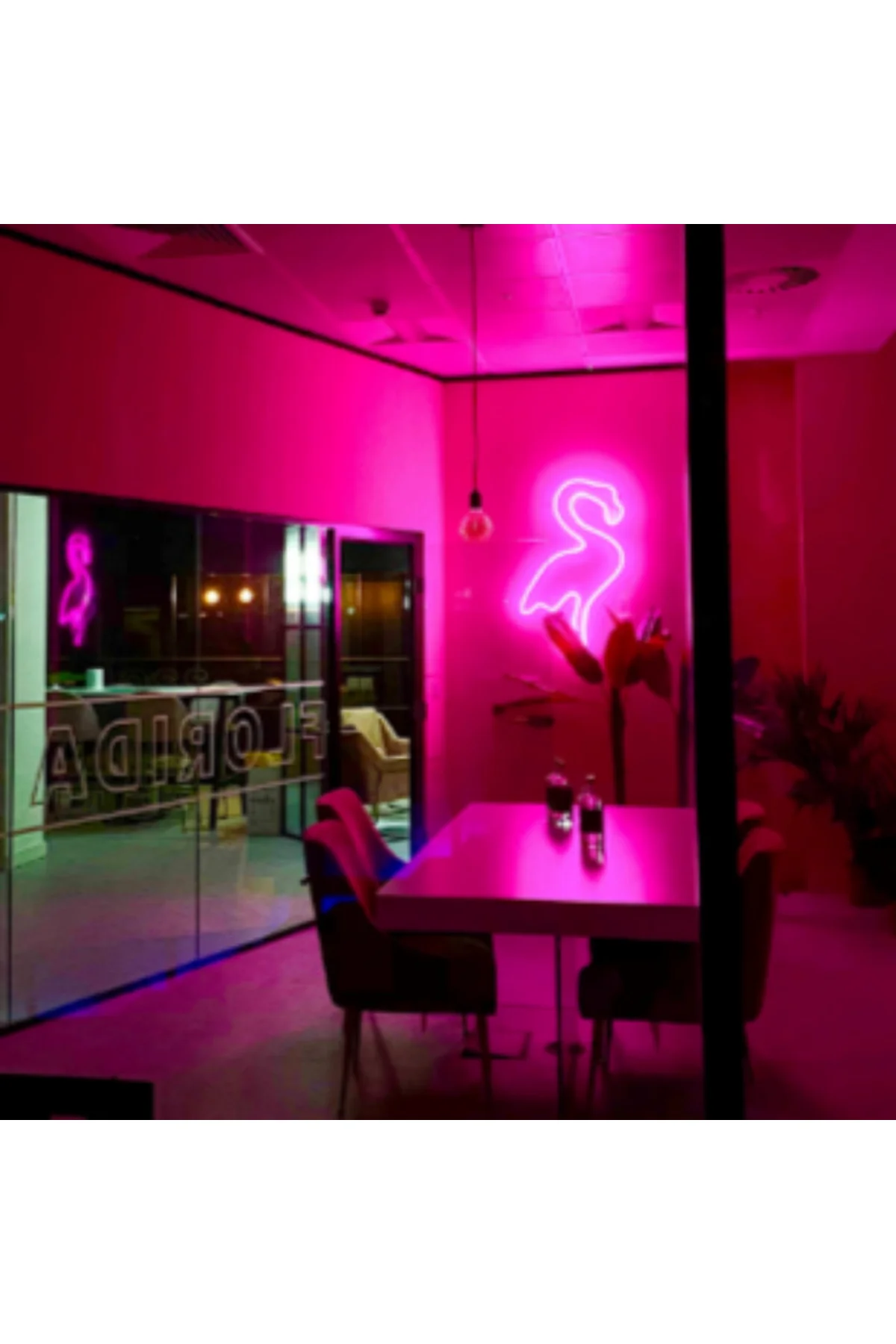 NEON LED IŞIKLI FİLAMİNGO