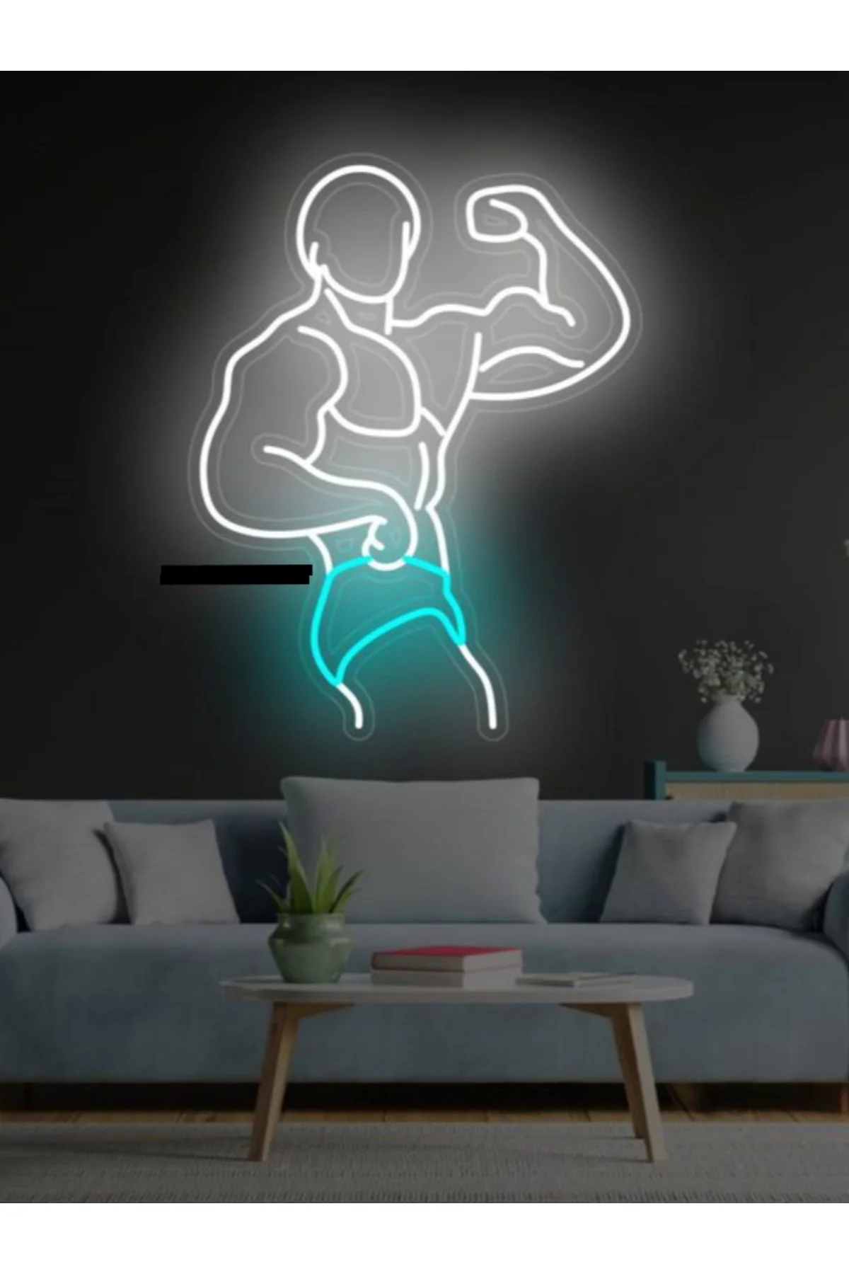 NEON LED IŞIKLI FİTNESS SPOR SALONU VÜCUT GELİŞTİRME