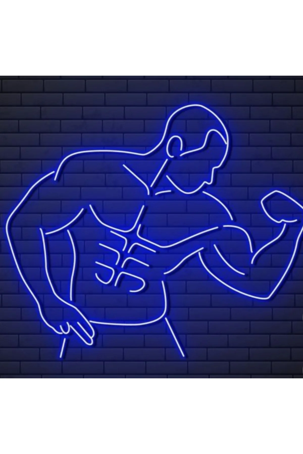 NEON LED IŞIKLI FİTNESS SPOR SALONU VÜCUT GELİŞTİRME