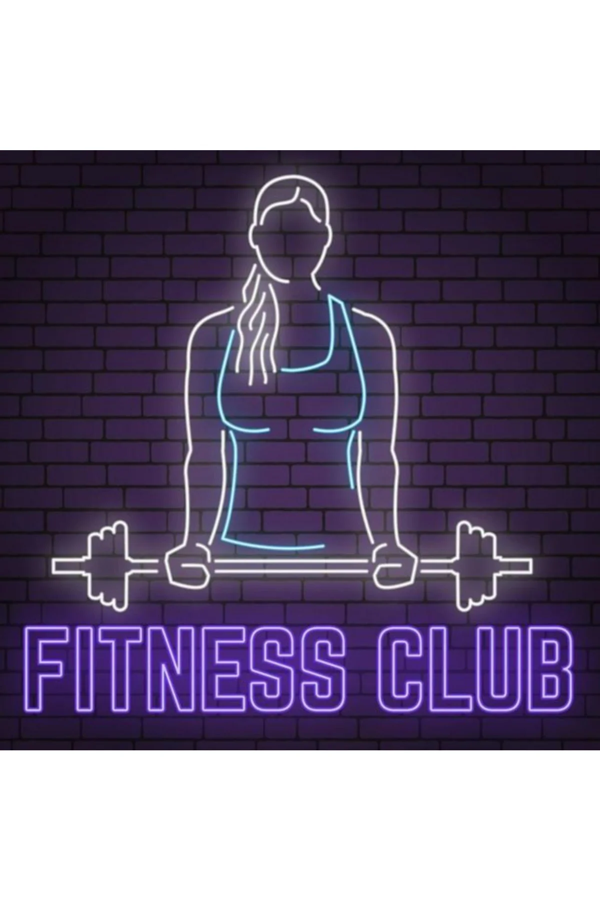 Neon Led Işikli Fi̇tness Spor Salonu Vücut Geli̇şti̇rme