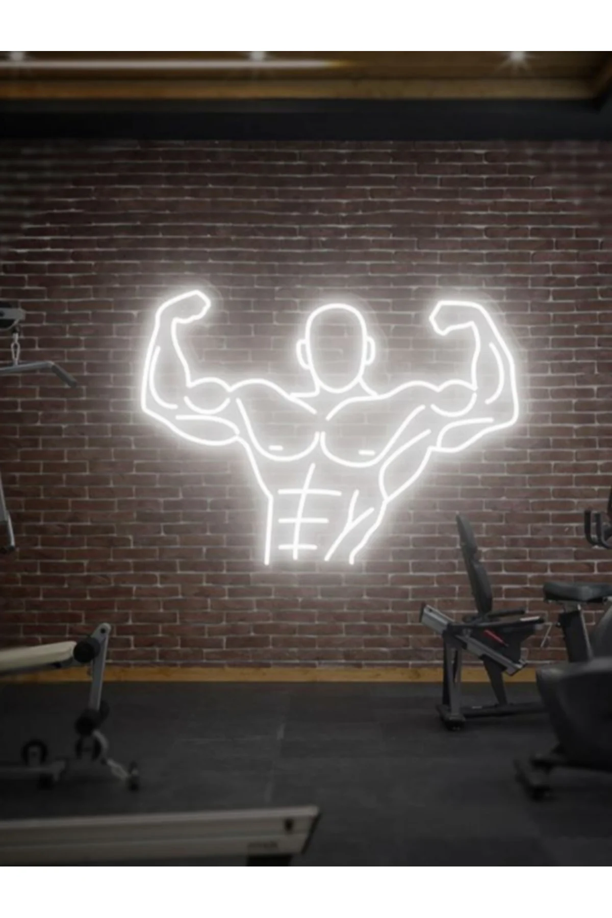 NEON LED IŞIKLI FİTNESS SPOR SALONU VÜCUT GELİŞTİRME