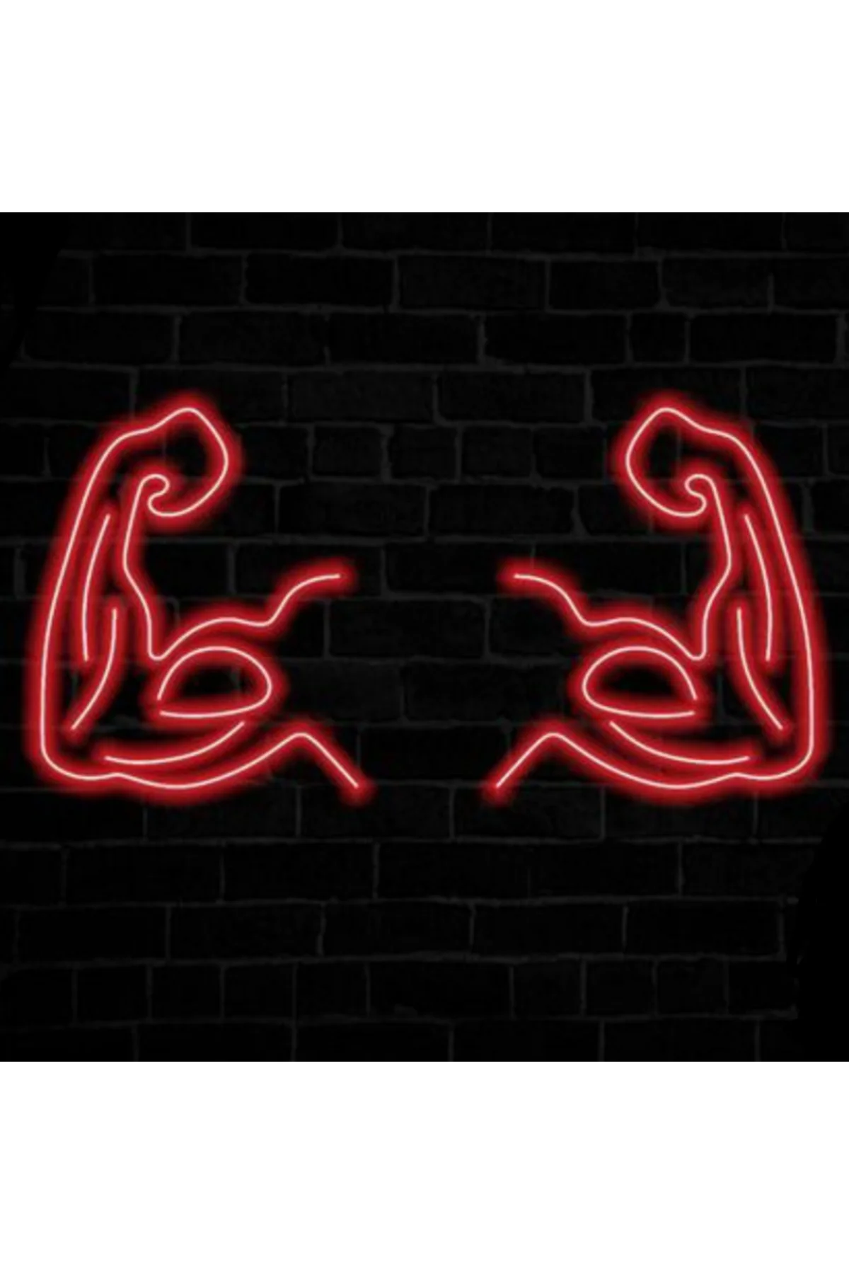NEON LED IŞIKLI FİTNESS SPOR SALONU VÜCUT GELİŞTİRME