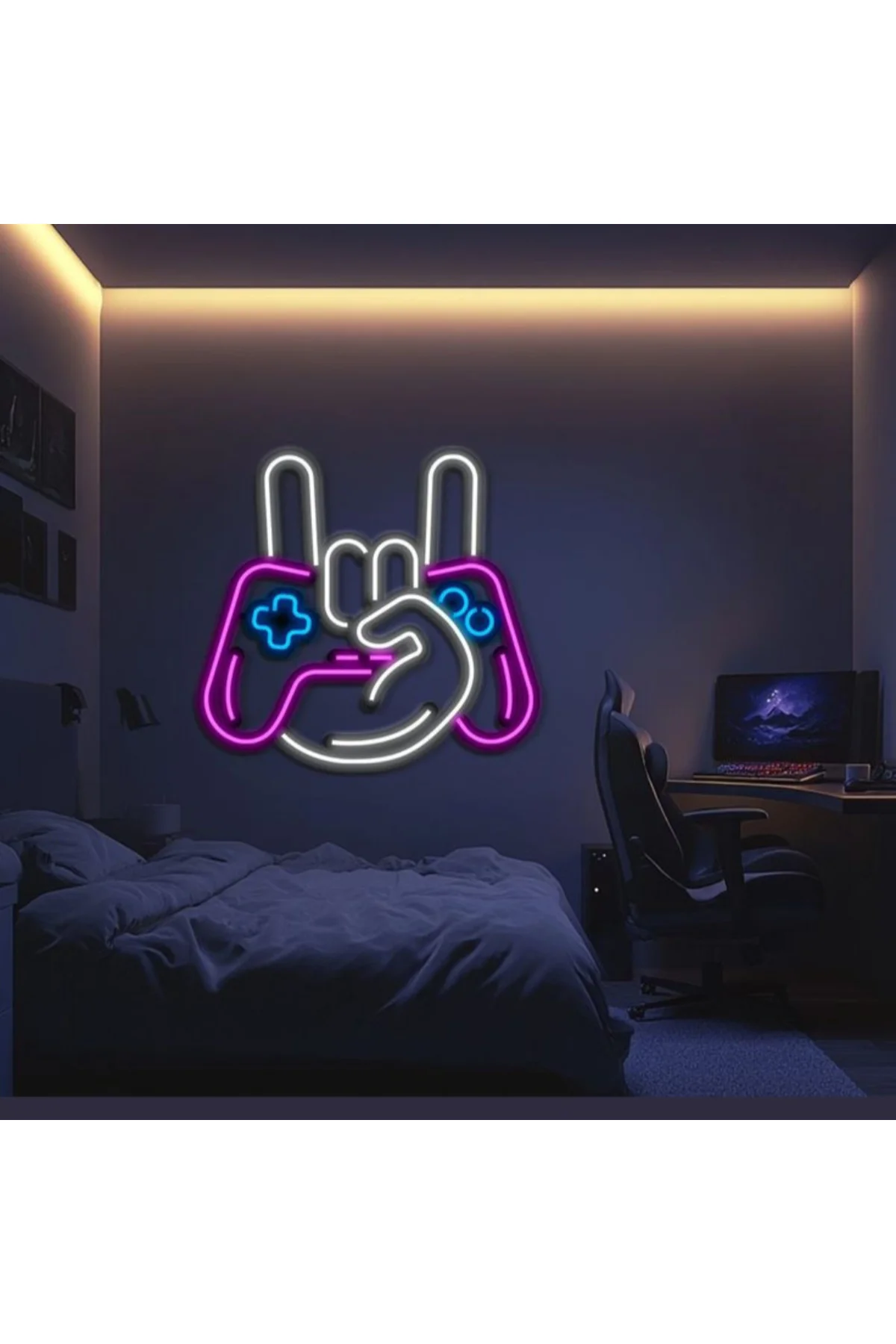 NEON LED IŞIKLI GAMER PLAYSTATİON GAMEBOY GAMER