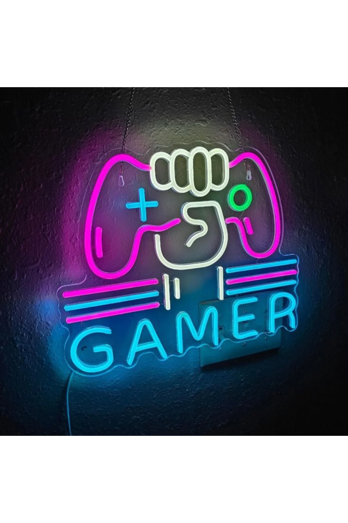 NEON LED IŞIKLI GAMER PLAYSTATİON GAMEBOY GAMER KONSOL