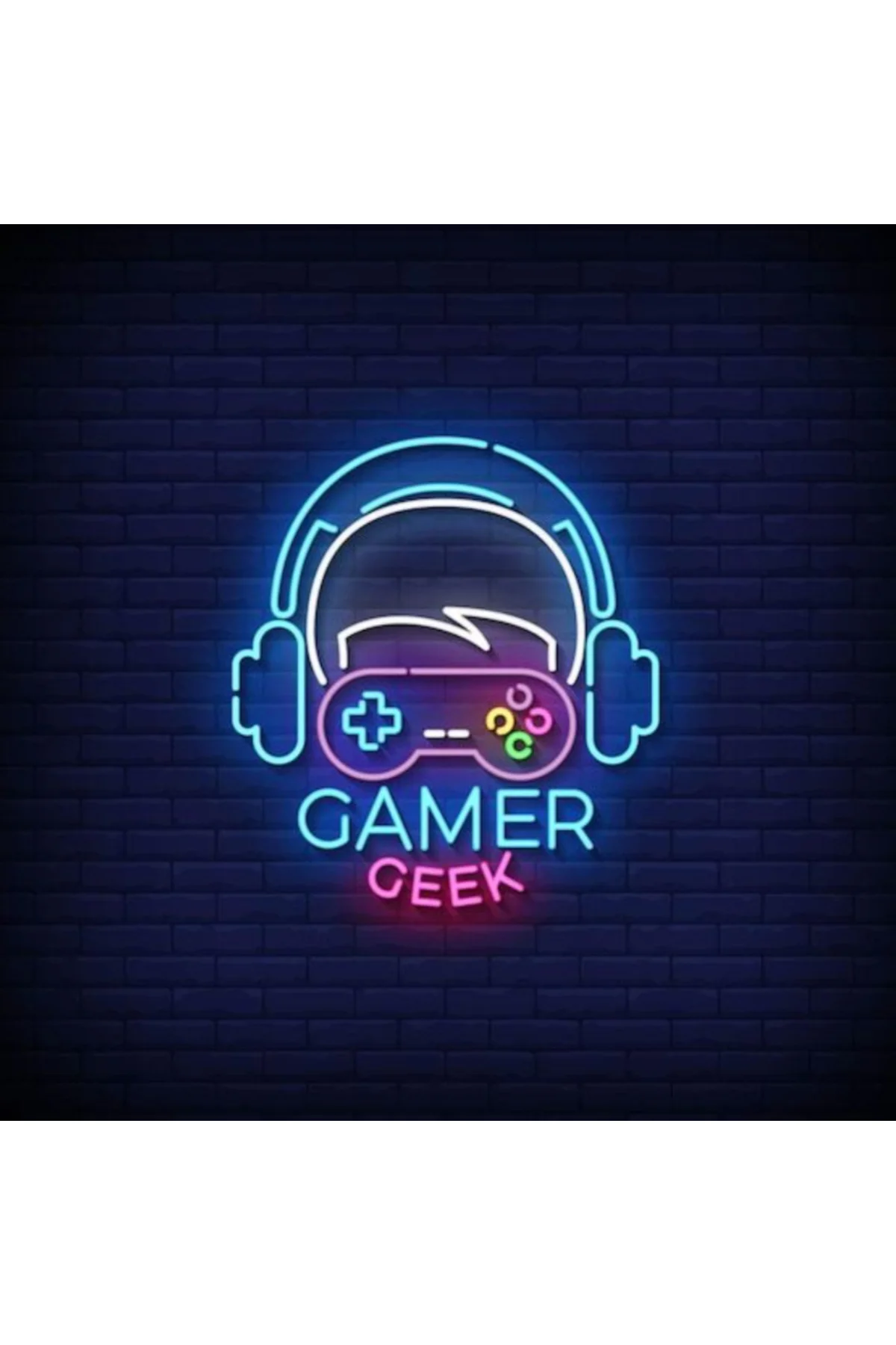 NEON LED IŞIKLI GAMER PLAYSTATİON GAMEBOY GAMER KONSOL