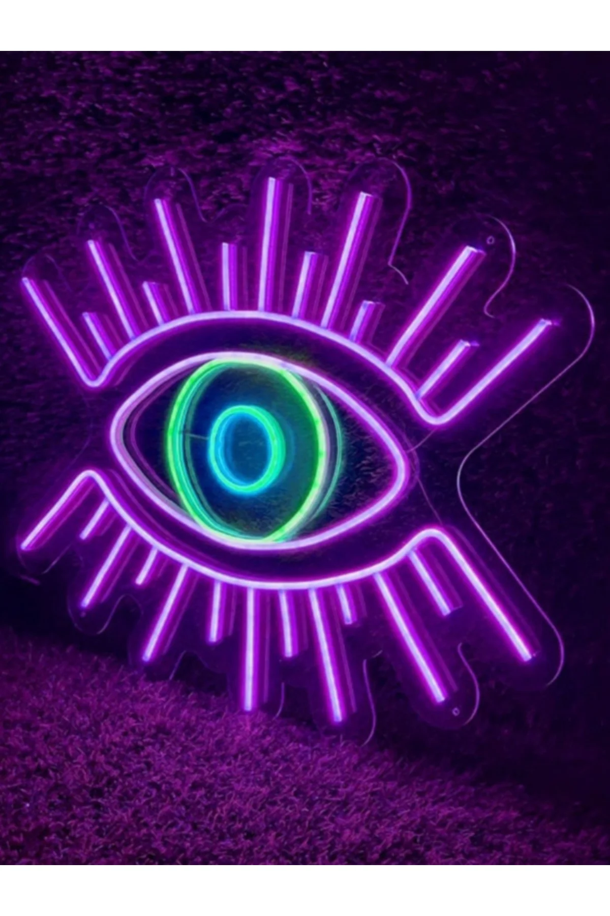 NEON LED IŞIKLI GÖZ NAZAR 44 cm