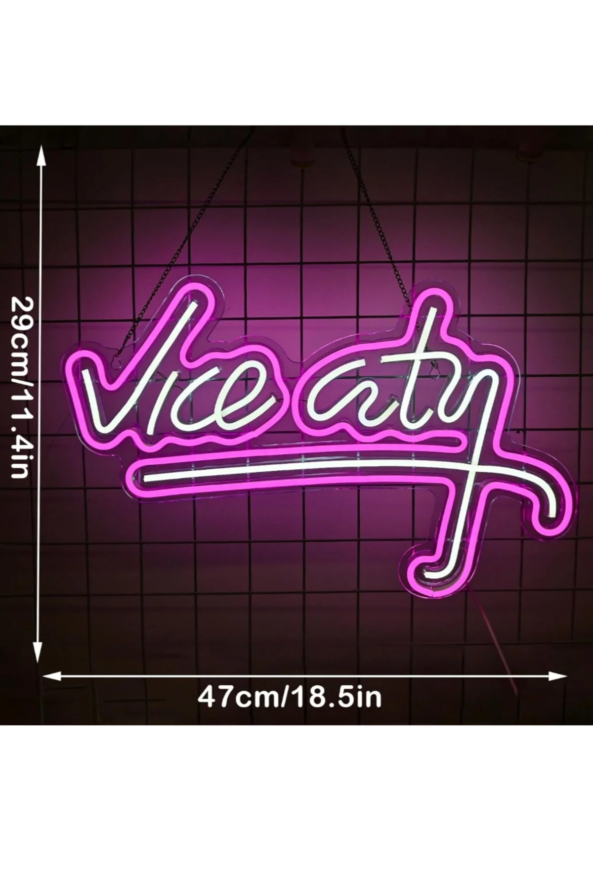 Neon Led Işıklı Gta Vice City Gaming Oyuncu Youtuber