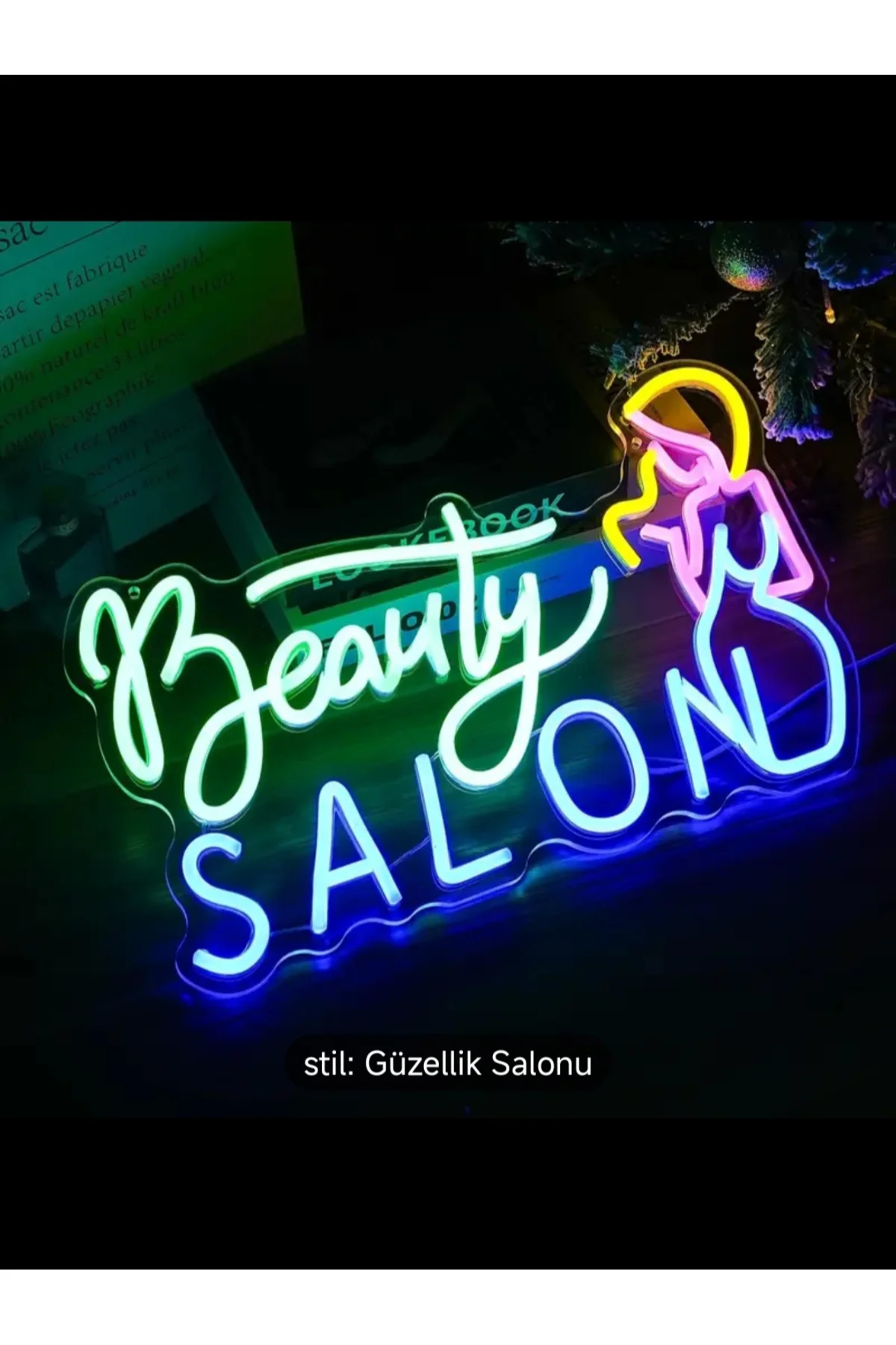 NEON LED IŞIKLI GÜZELLİK SALONU Beauty salon