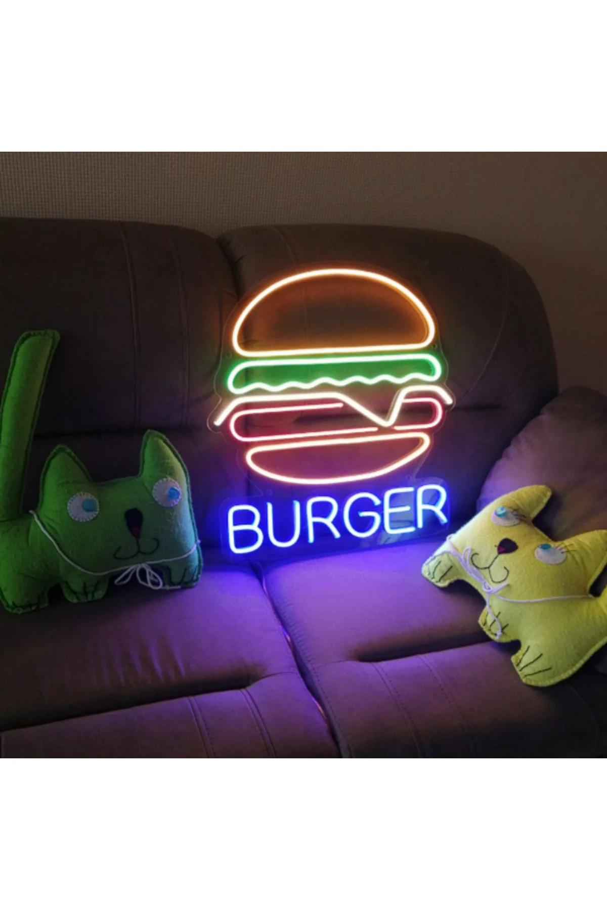 NEON LED IŞIKLI HAMBURGER BURGER