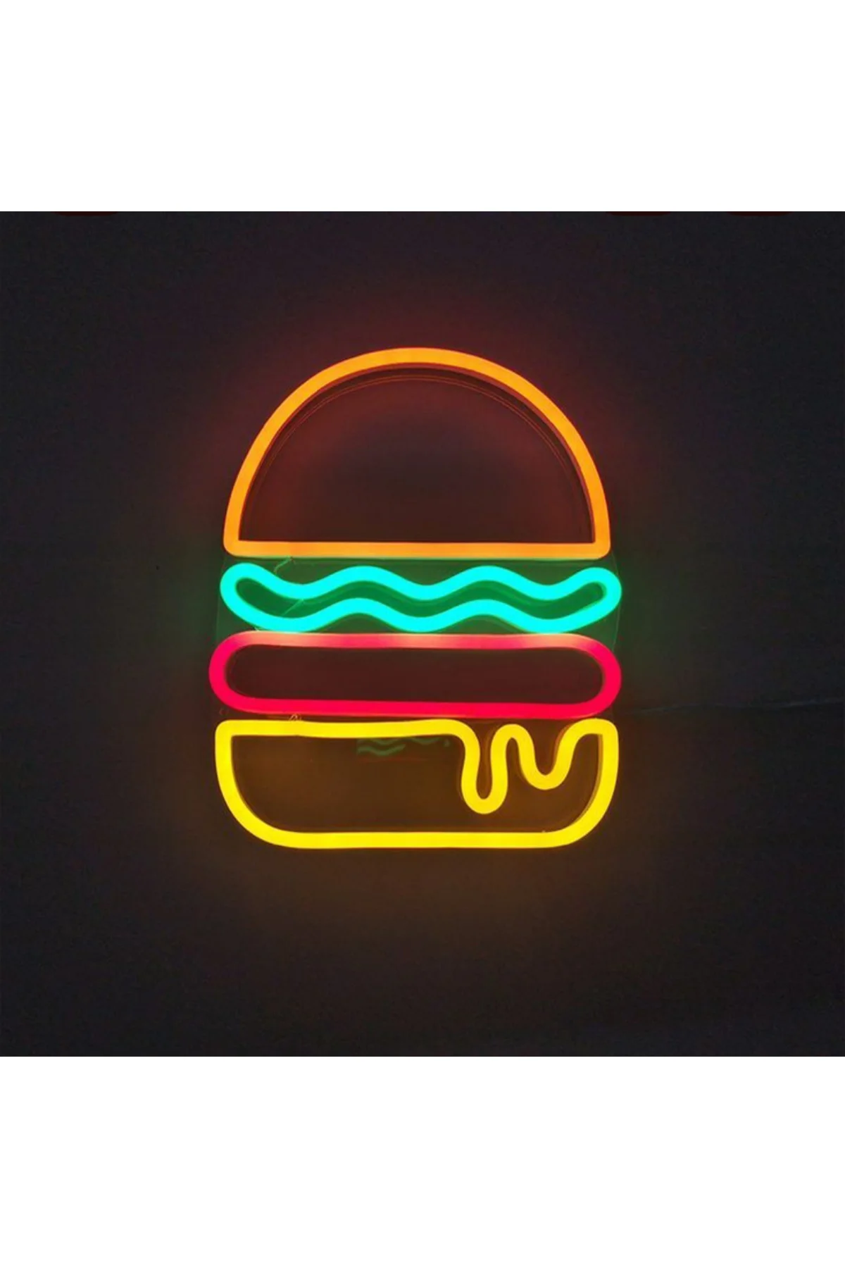 NEON LED IŞIKLI HAMBURGER
