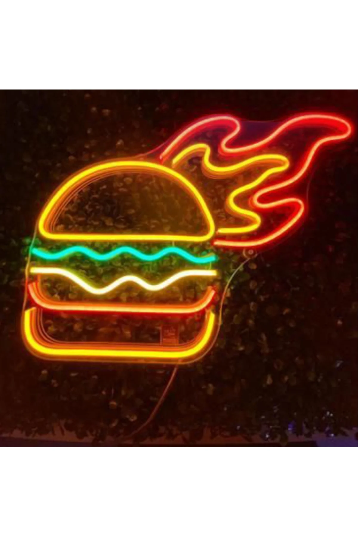 NEON LED IŞIKLI HAMBURGER