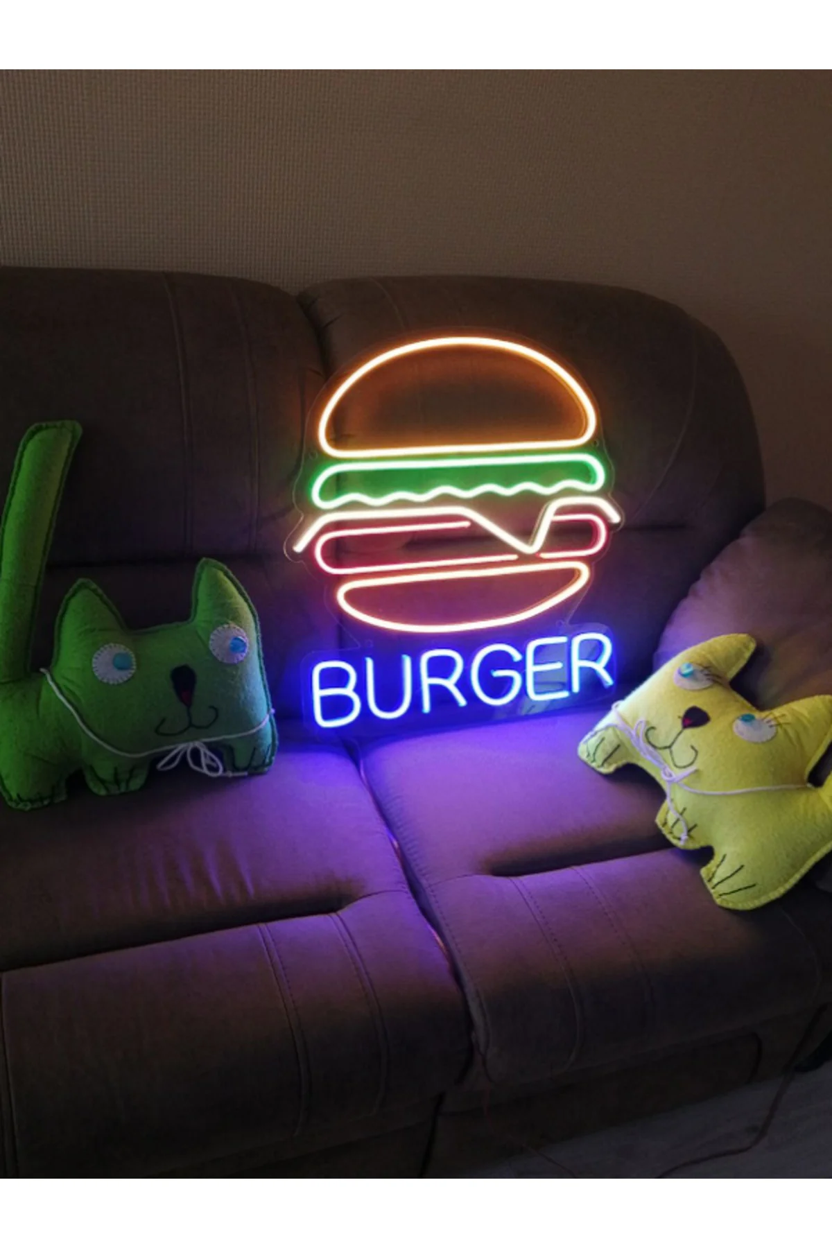 NEON LED IŞIKLI HAMBURGER BURGER