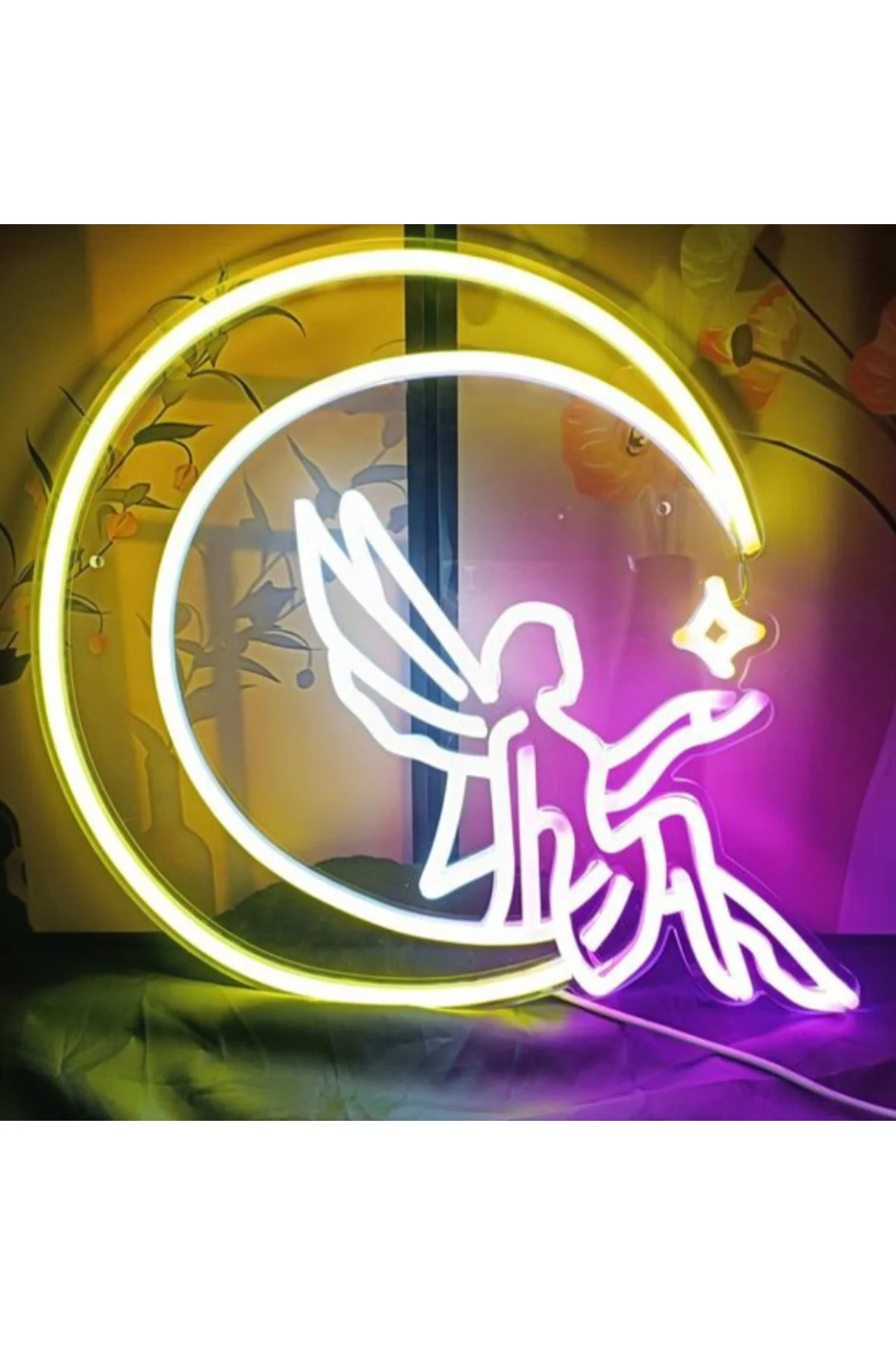 NEON LED IŞIKLI HİLAL PERİ