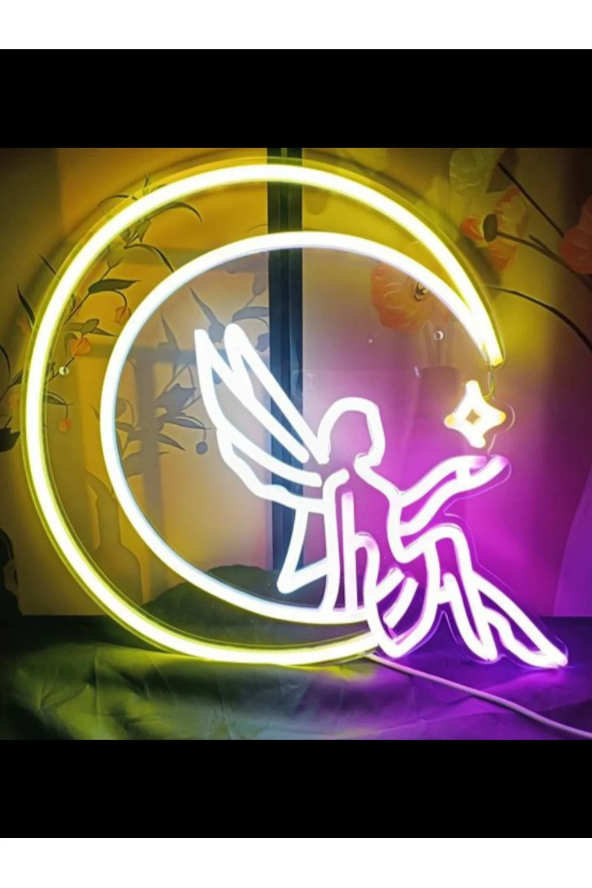NEON LED IŞIKLI HİLAL PERİ