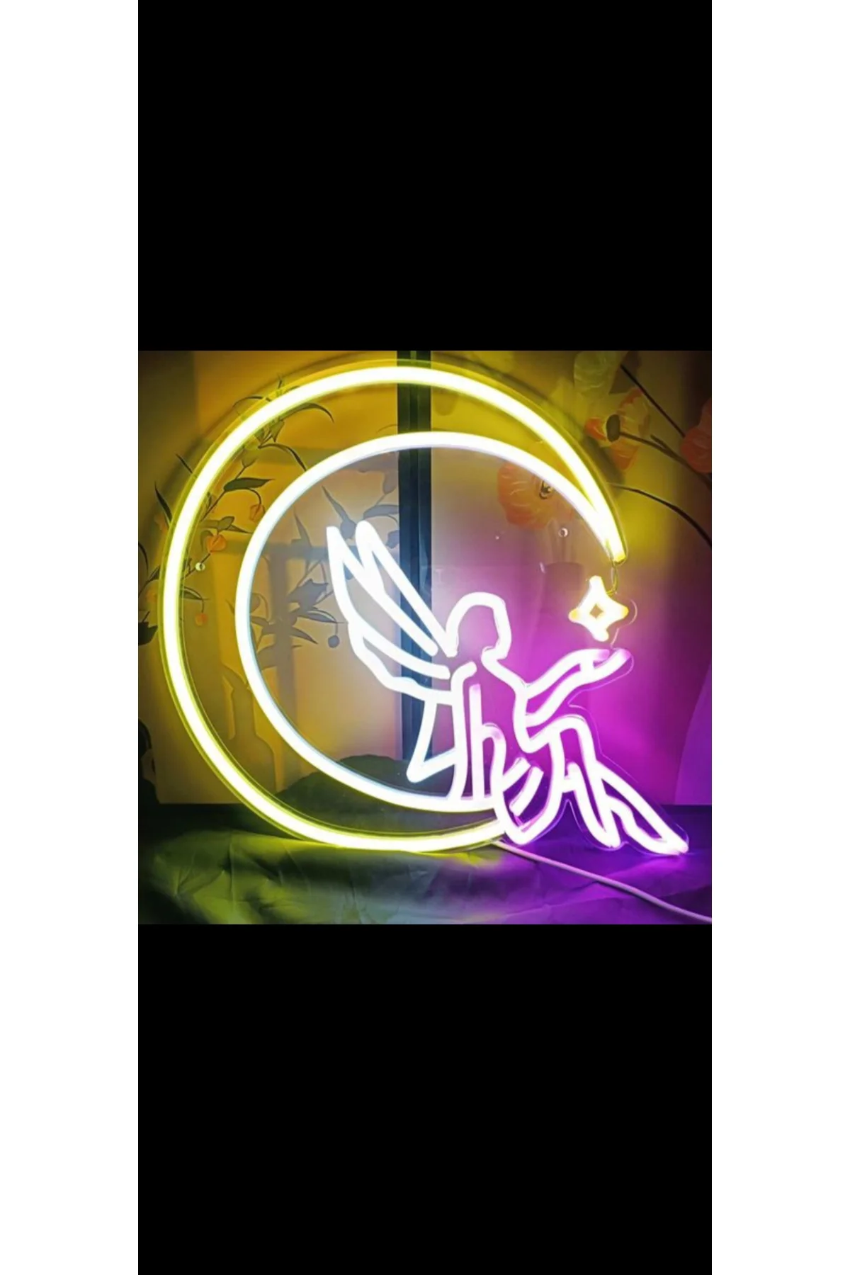 NEON LED IŞIKLI HİLAL PERİ