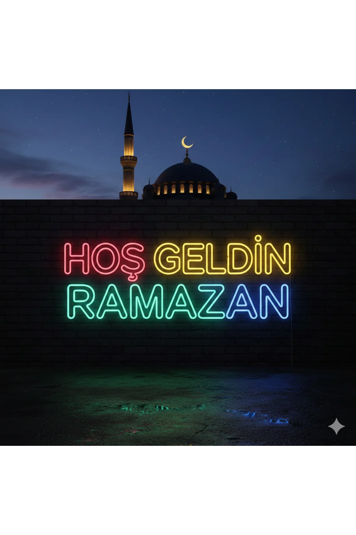NEON LED IŞIKLI HOŞGELDİN RAMAZAN.