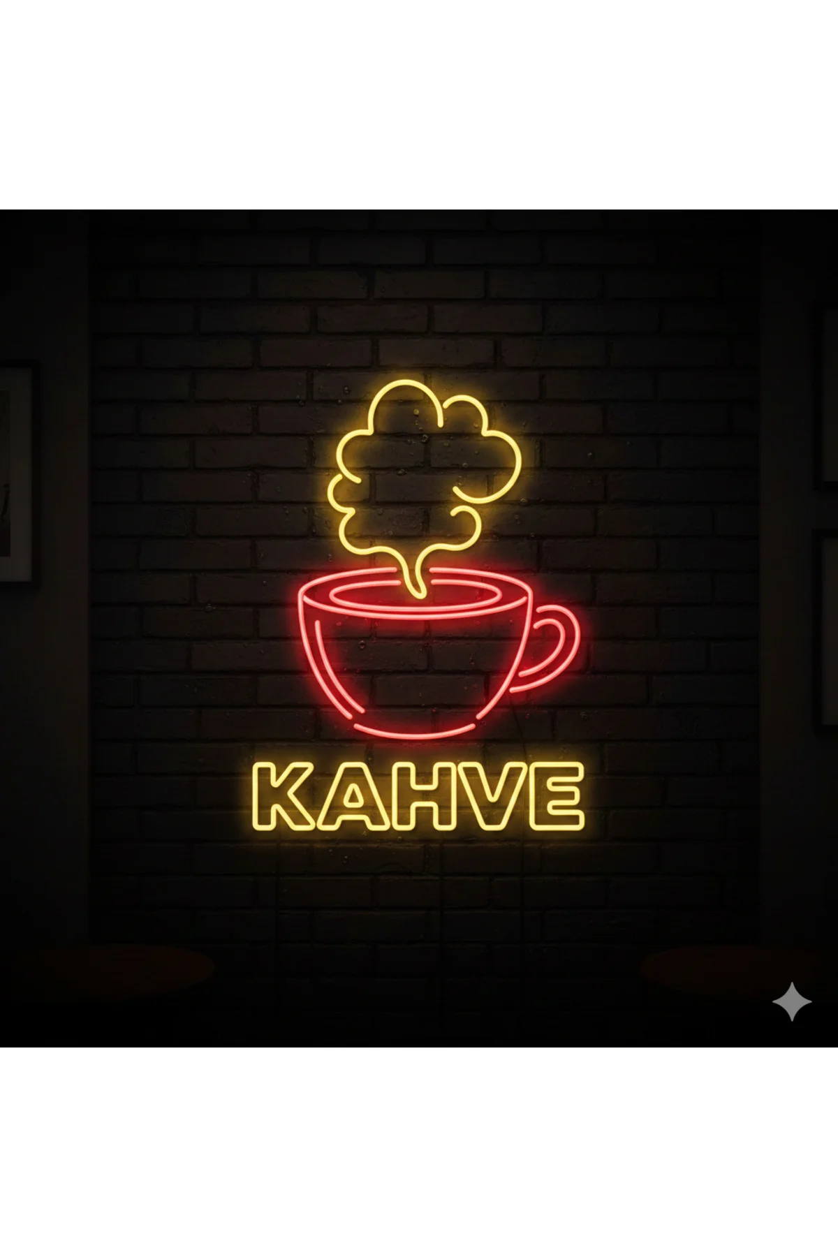 NEON LED IŞIKLI KAHVE
