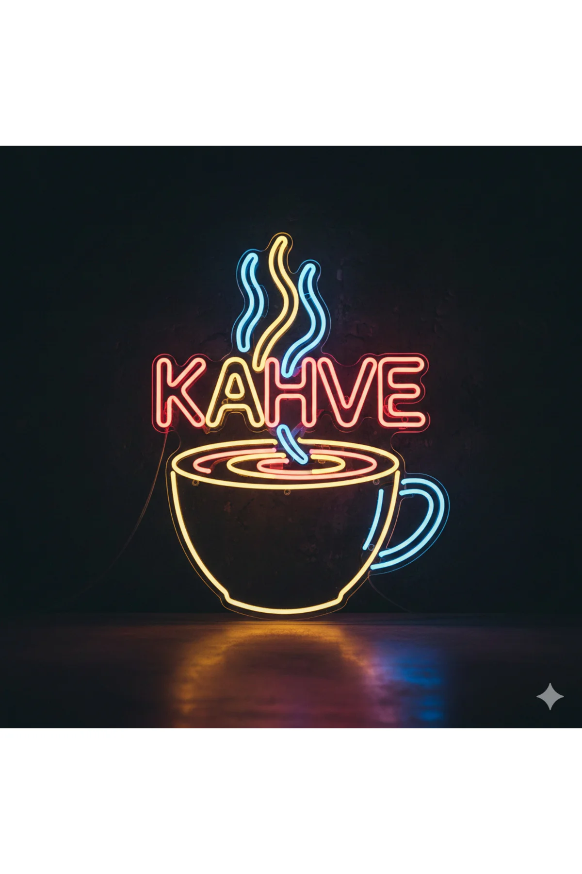 NEON LED IŞIKLI KAHVE FİNCANI