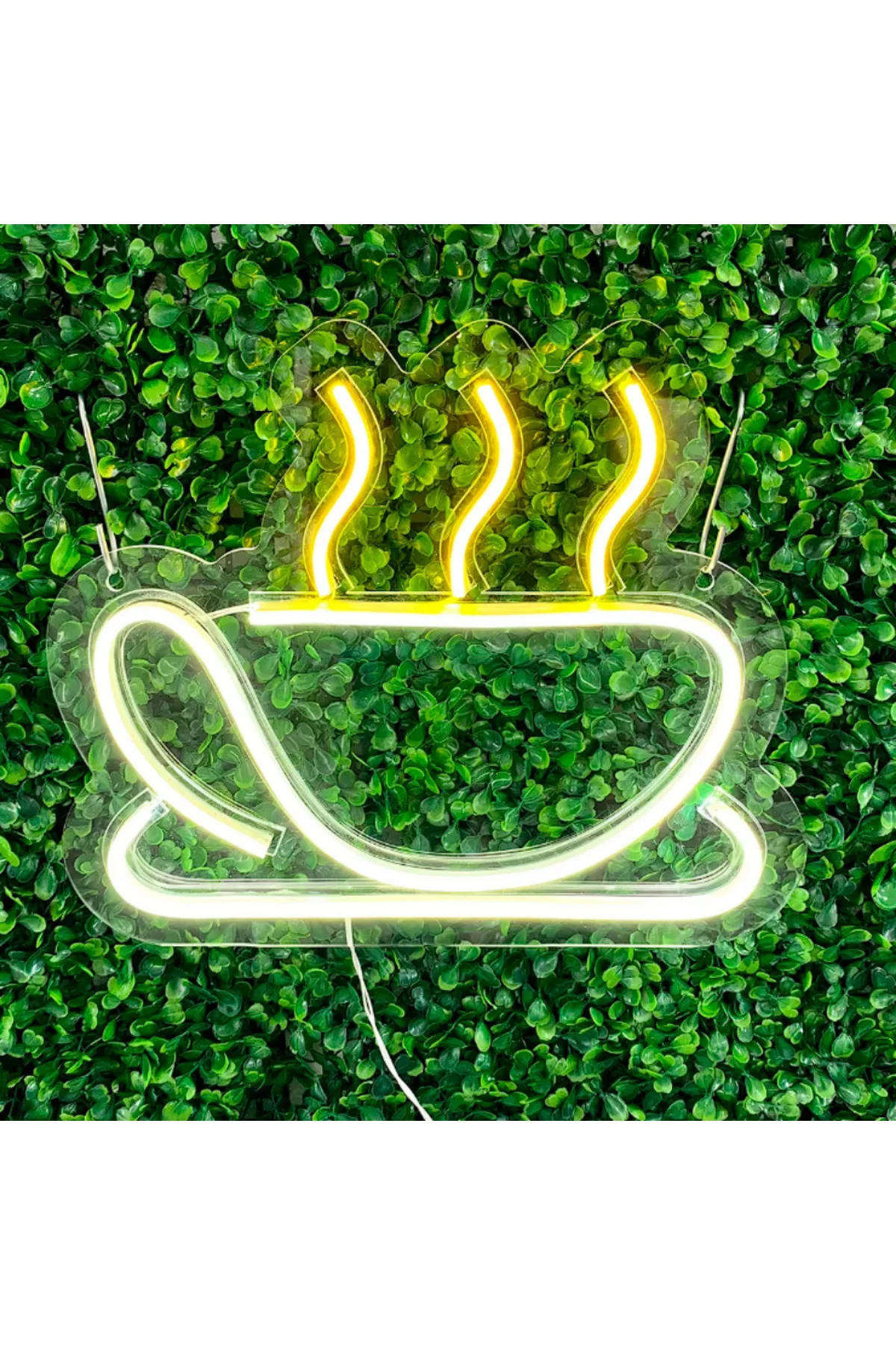 Neon Led Işıklı Kahve Fincanı