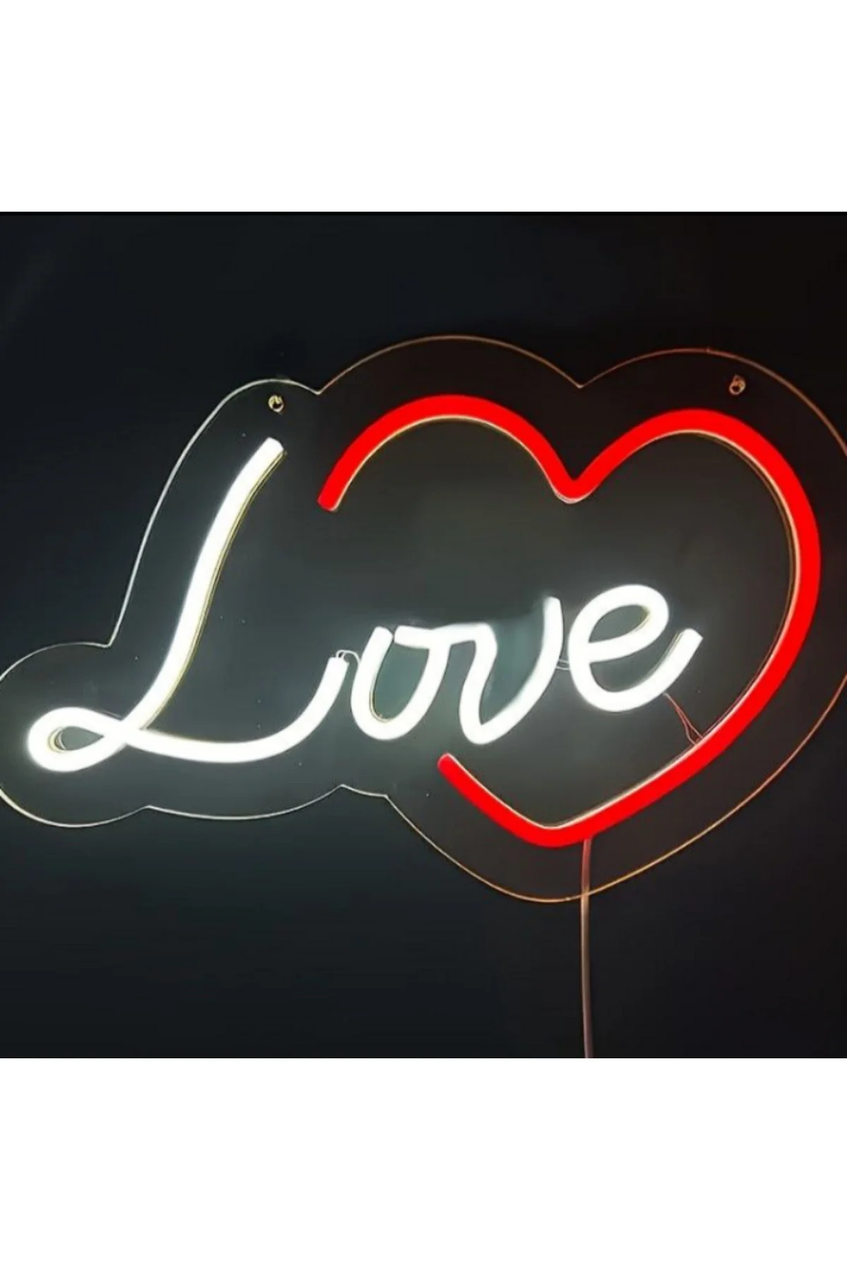 NEON LED IŞIKLI KALP LOVE SENİ SEVİYORUM