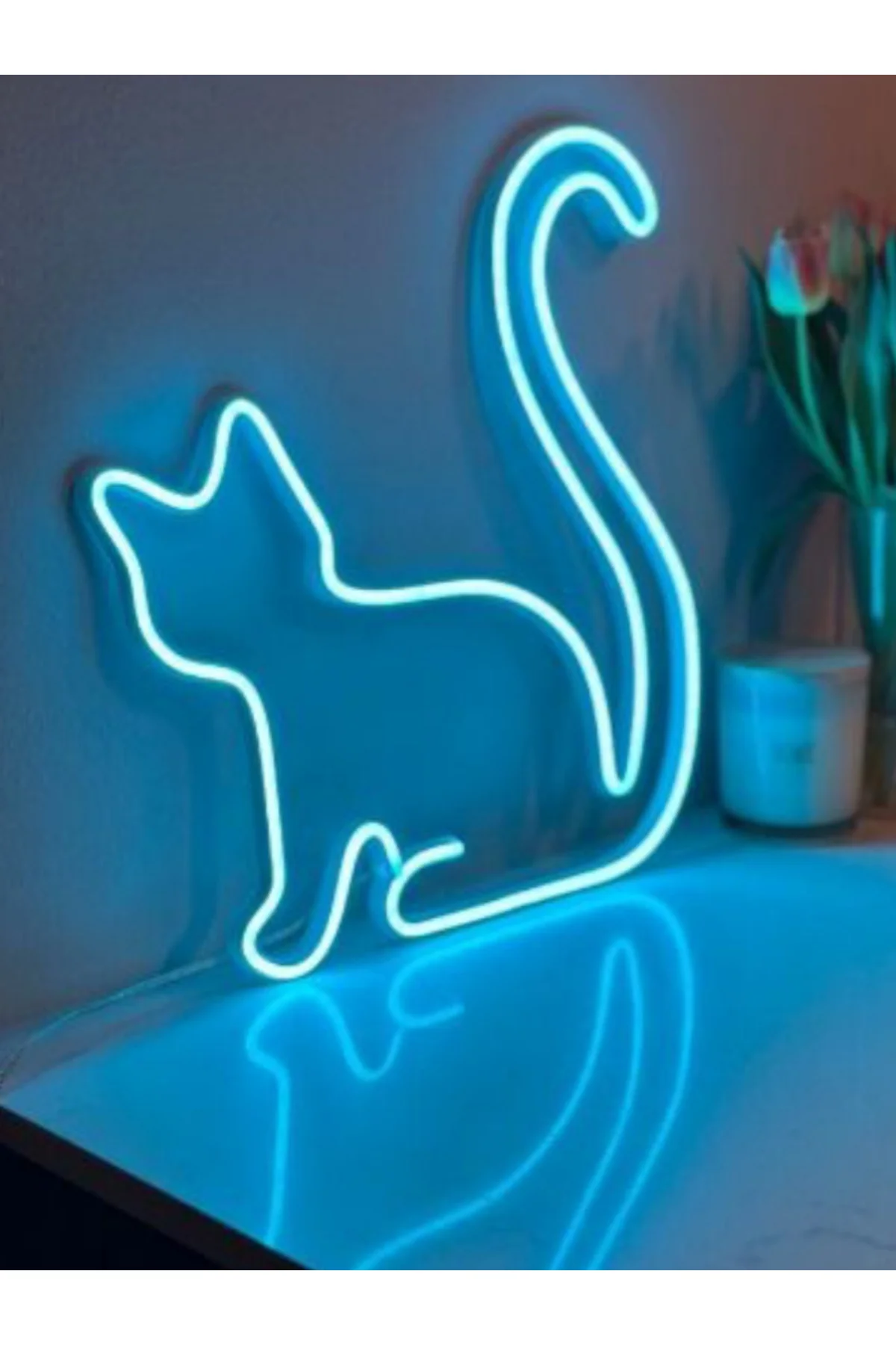 NEON LED IŞIKLI KEDİ