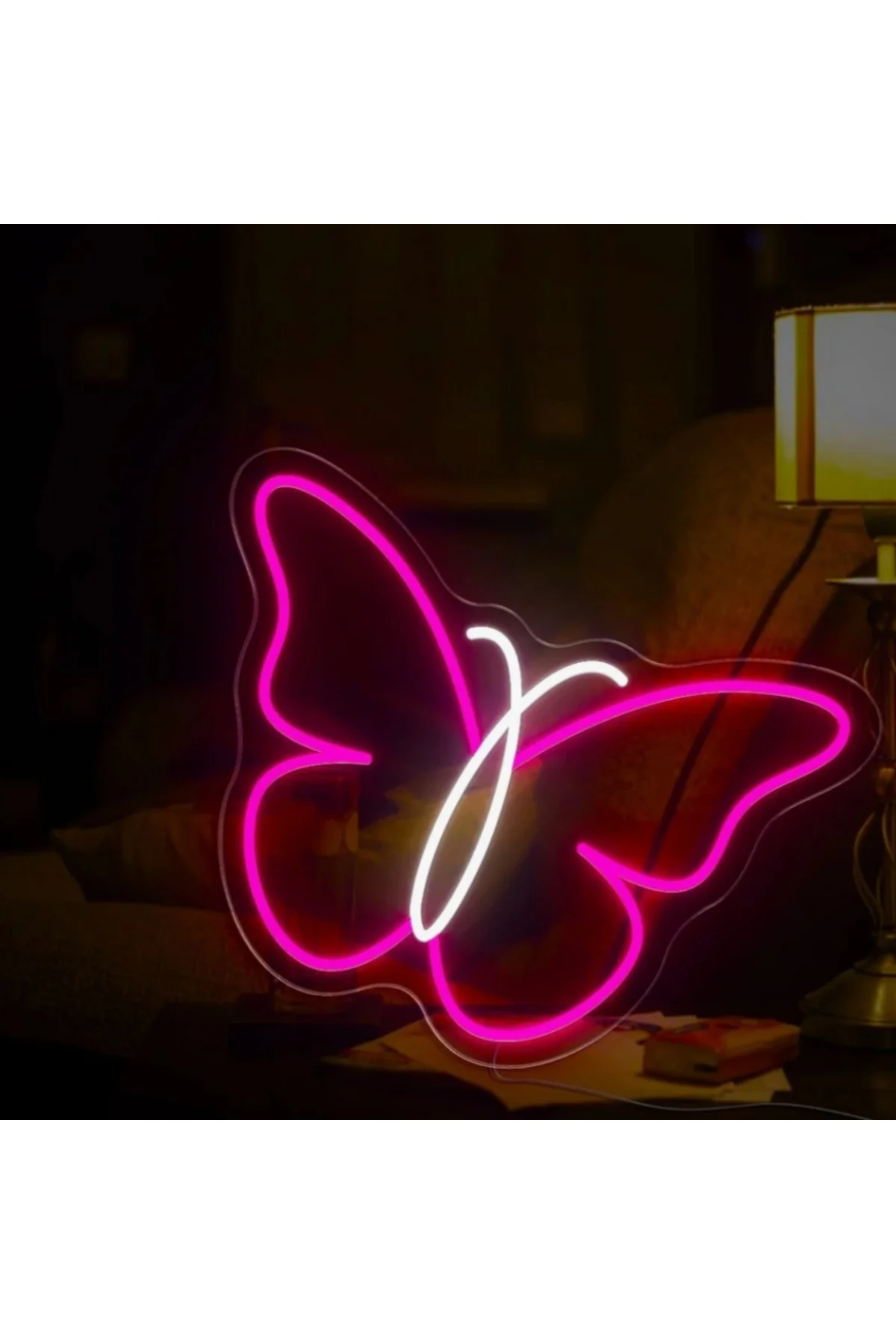 NEON LED IŞIKLI KELEBEK 40 cm