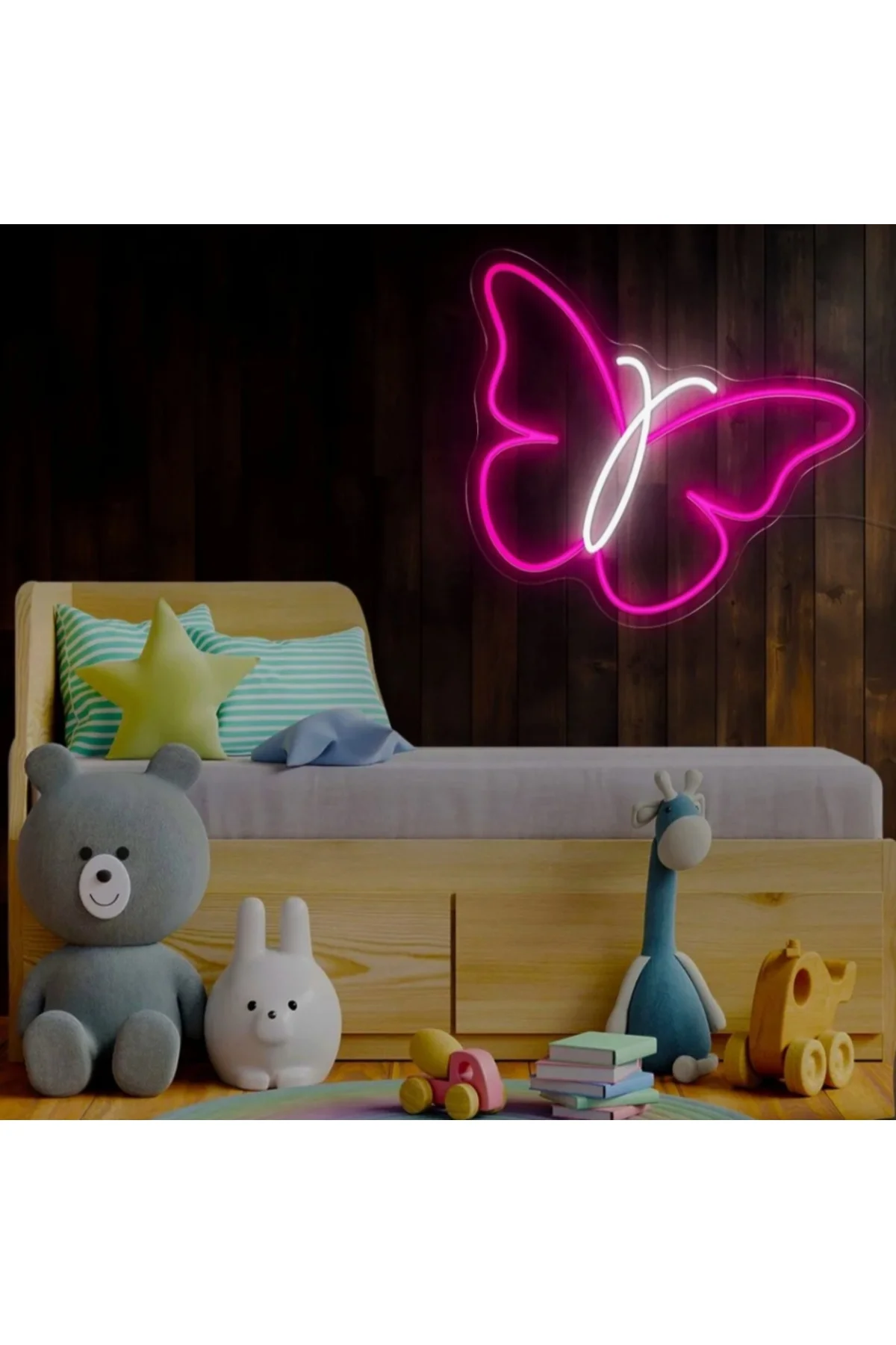 NEON LED IŞIKLI KELEBEK 40 cm