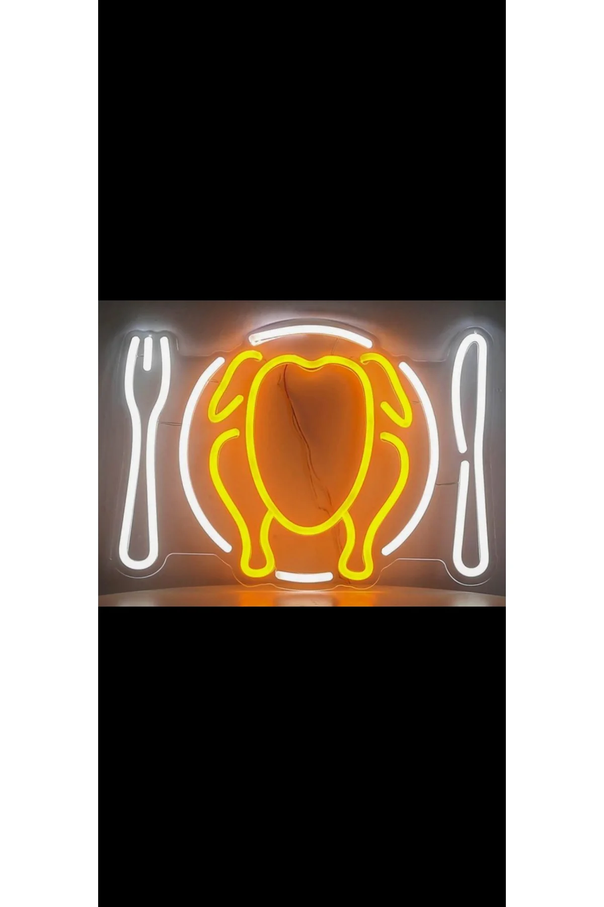 NEON LED IŞIKLI KIZARMIŞ TAVUK
