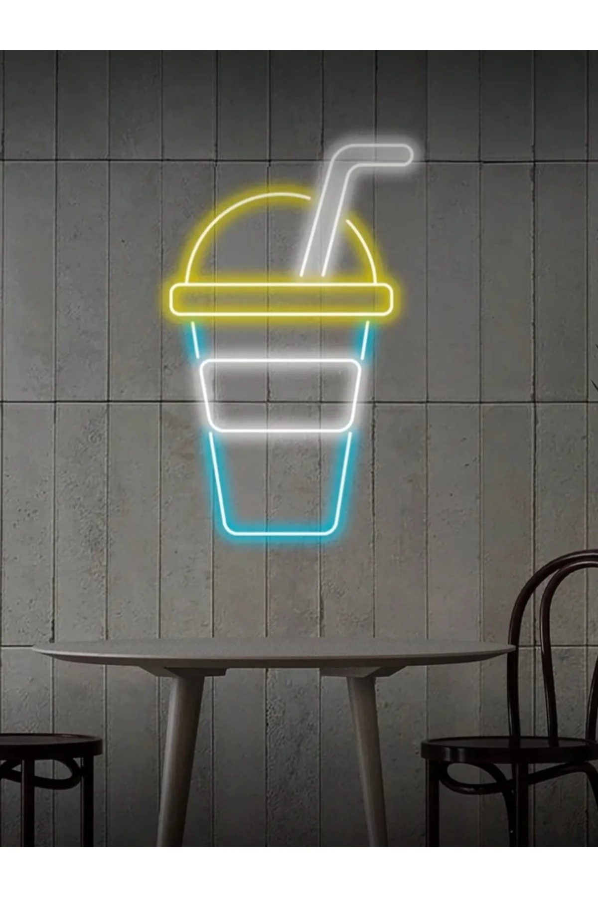 NEON LED IŞIKLI KOKTEYL CAFE RESTORAN