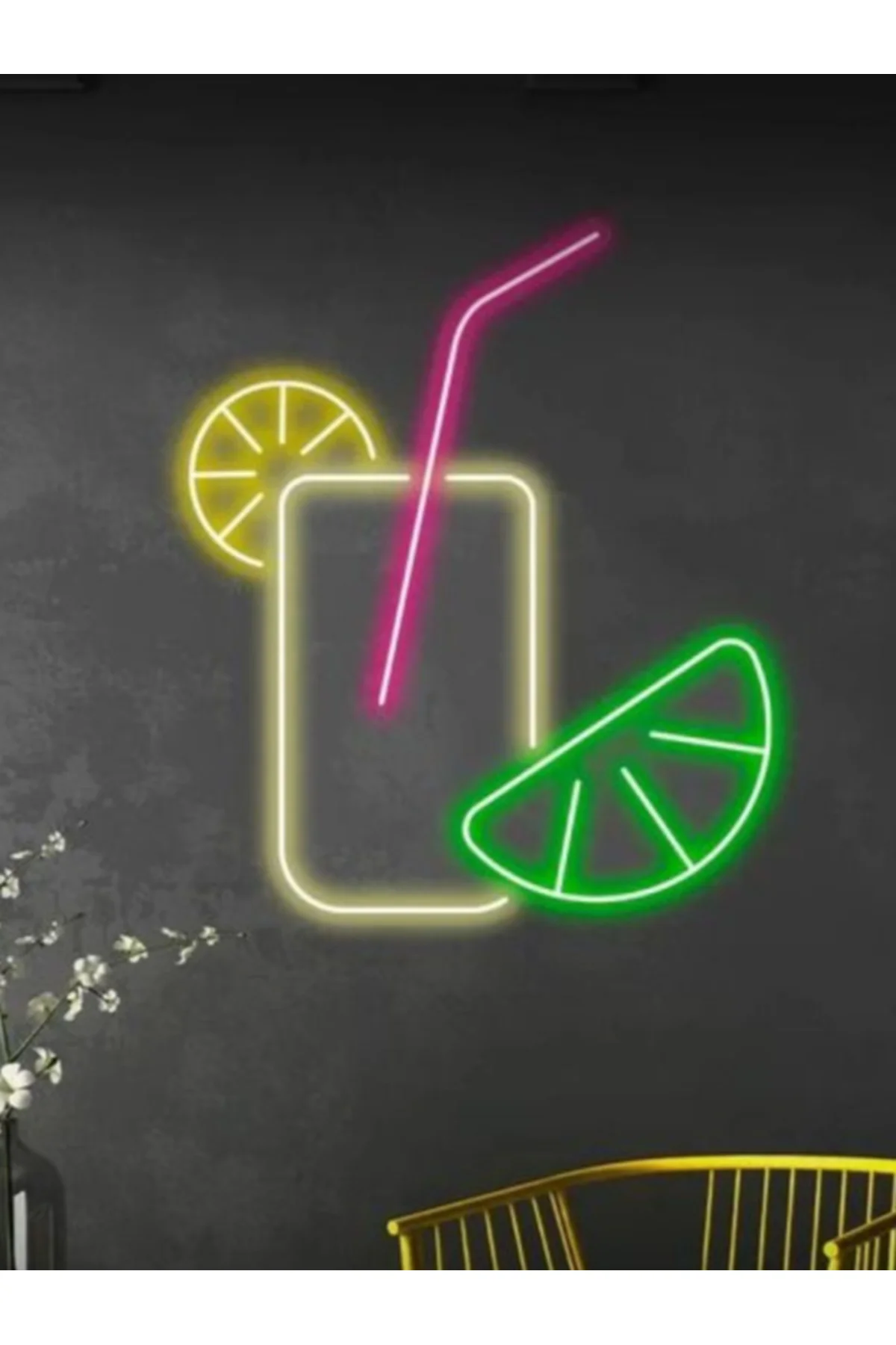 NEON LED IŞIKLI KOKTEYL CAFE RESTORAN