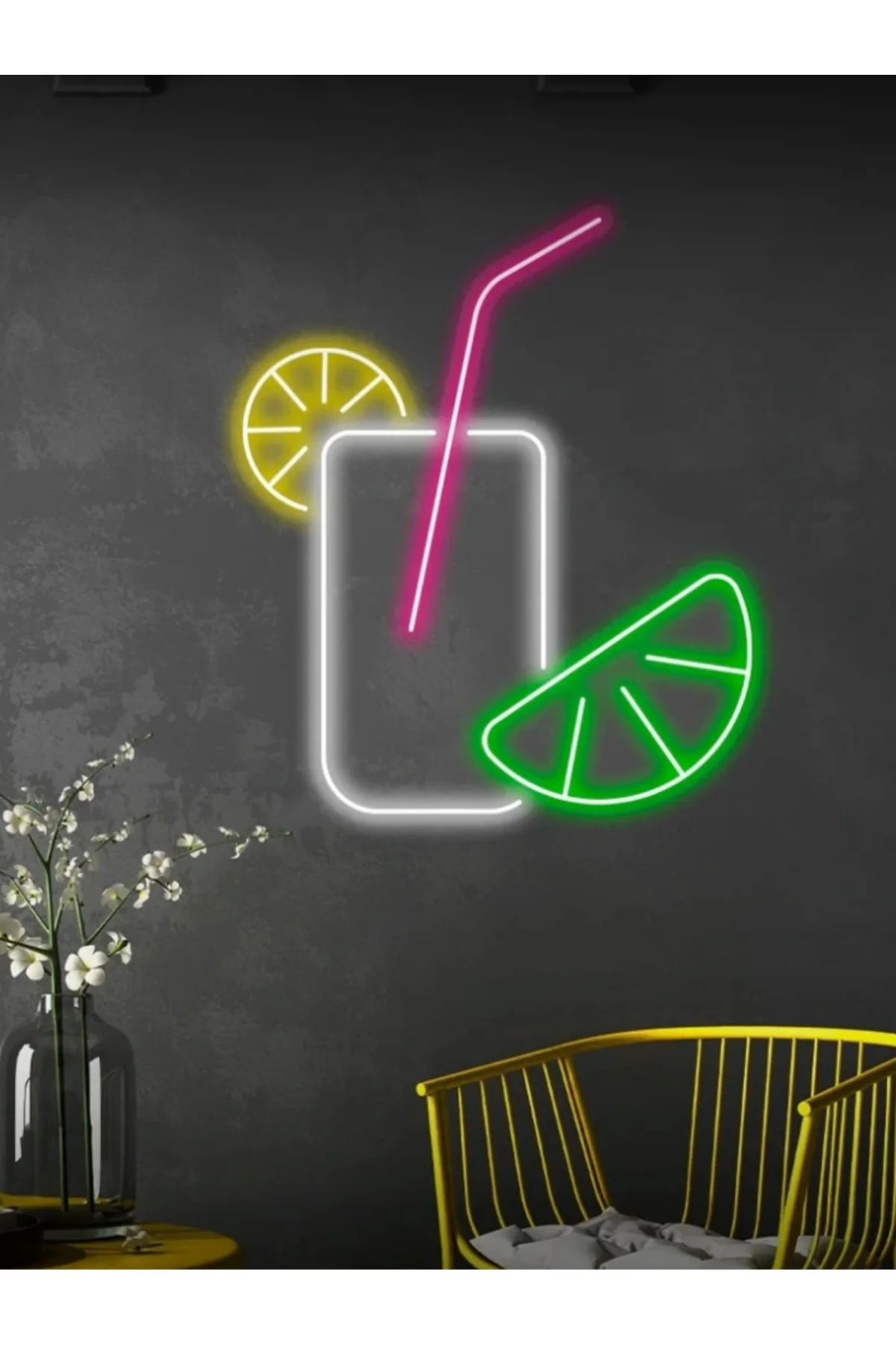 NEON LED IŞIKLI KOKTEYL CAFE RESTORAN