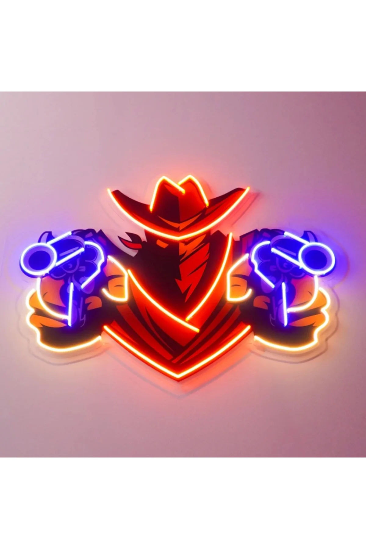 NEON LED IŞIKLI KOVBOY GAMİNG POP ART
