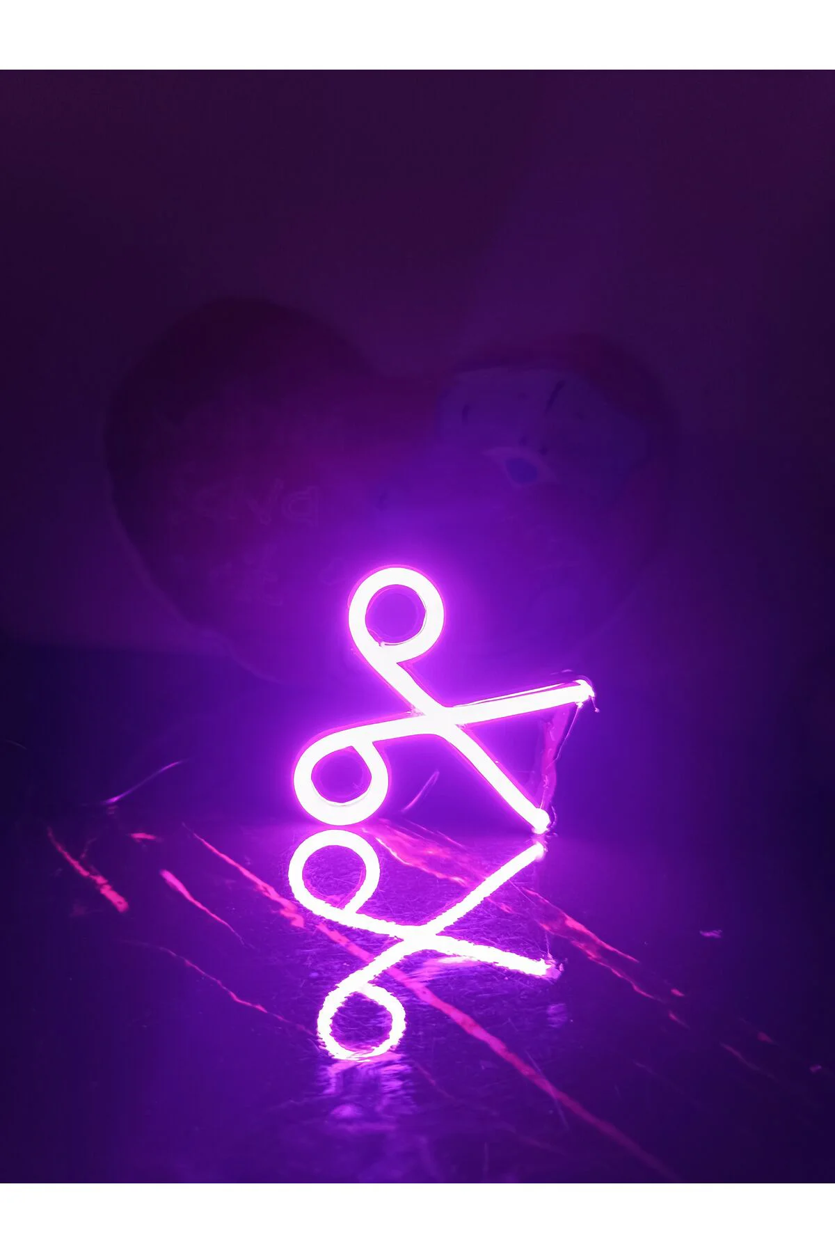 NEON LED IŞIKLI KUAFÖR MAKAS