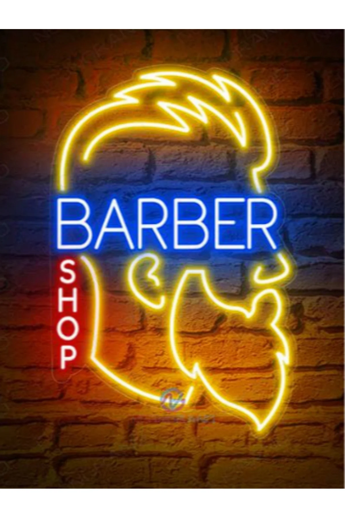 NEON LED IŞIKLI KUAFÖR, BERBER
