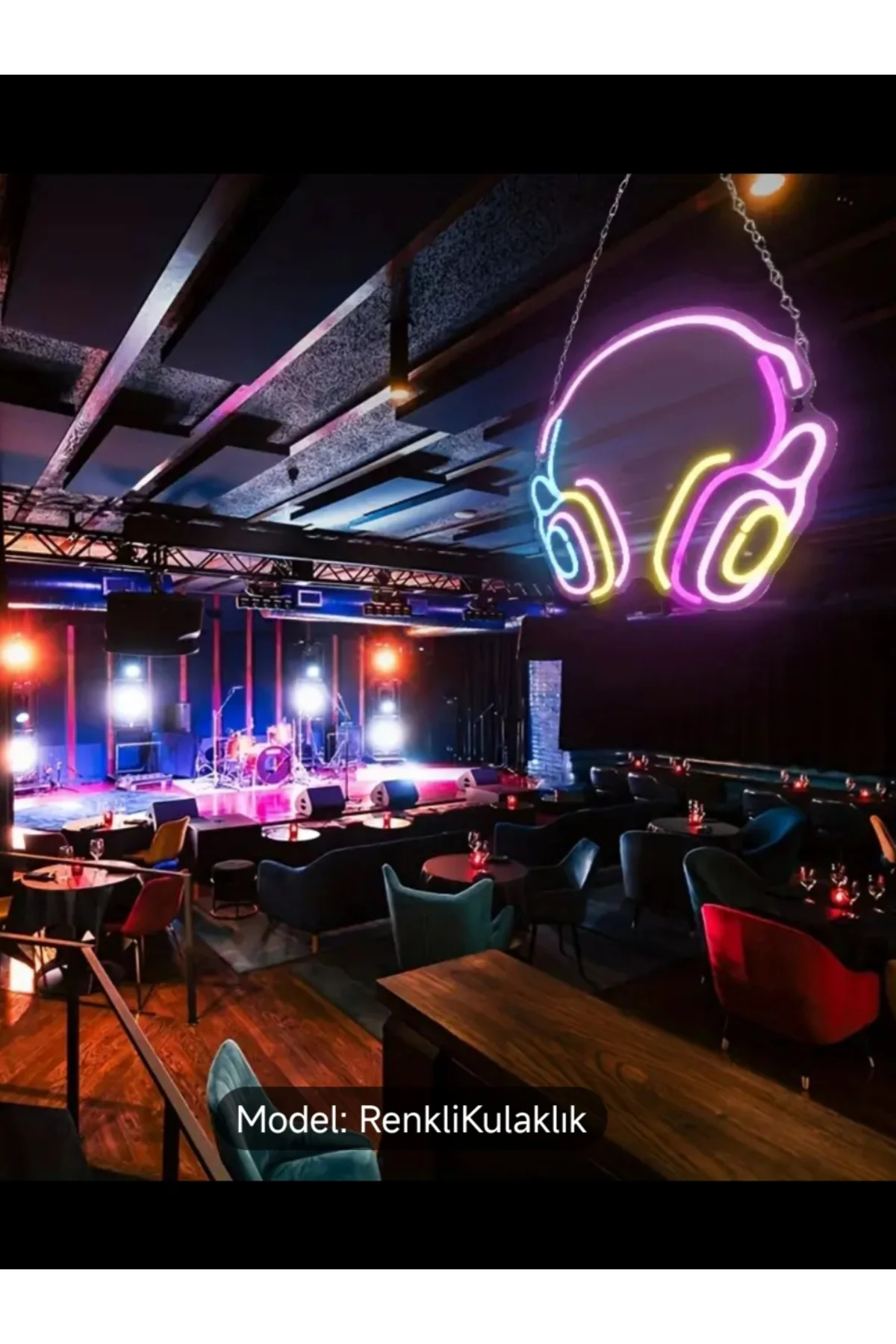 NEON LED IŞIKLI KULAKLIK MÜZİK