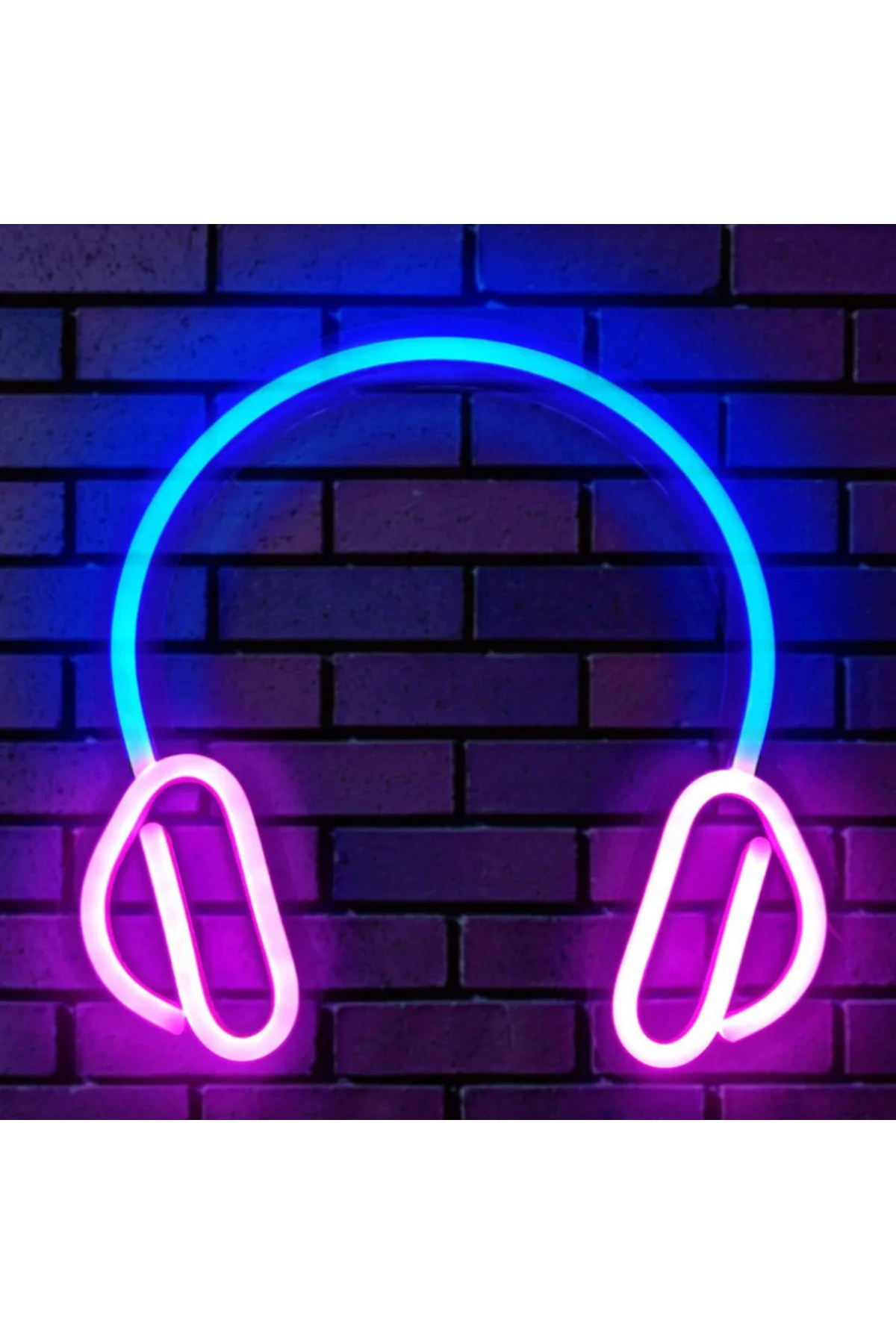 NEON LED IŞIKLI KULAKLIK MÜZİK