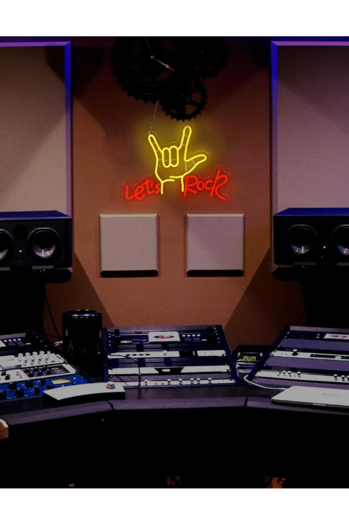 NEON LED IŞIKLI LET'S ROCK. MUSİC
