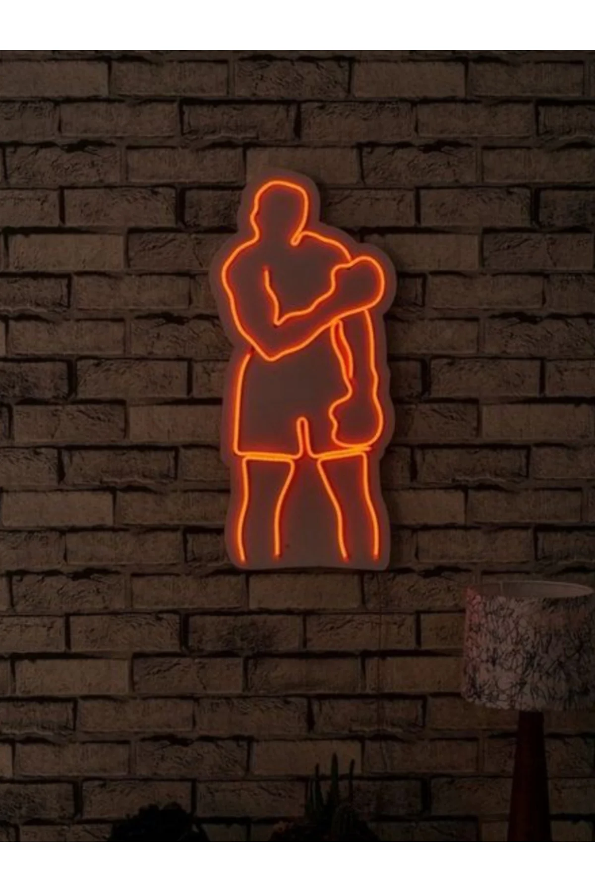NEON LED IŞIKLI MUHAMMED ALİ DUVAR TABLO