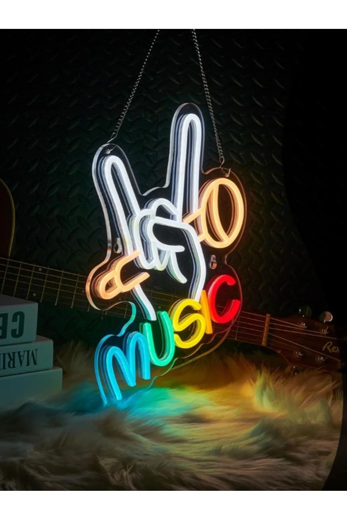 NEON LED IŞIKLI MUSİC METAL KARAOKE