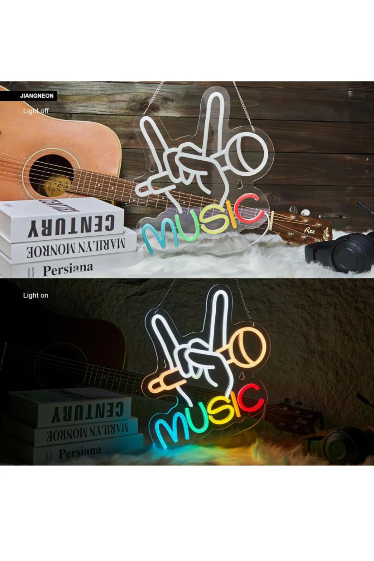 NEON LED IŞIKLI MUSİC METAL KARAOKE