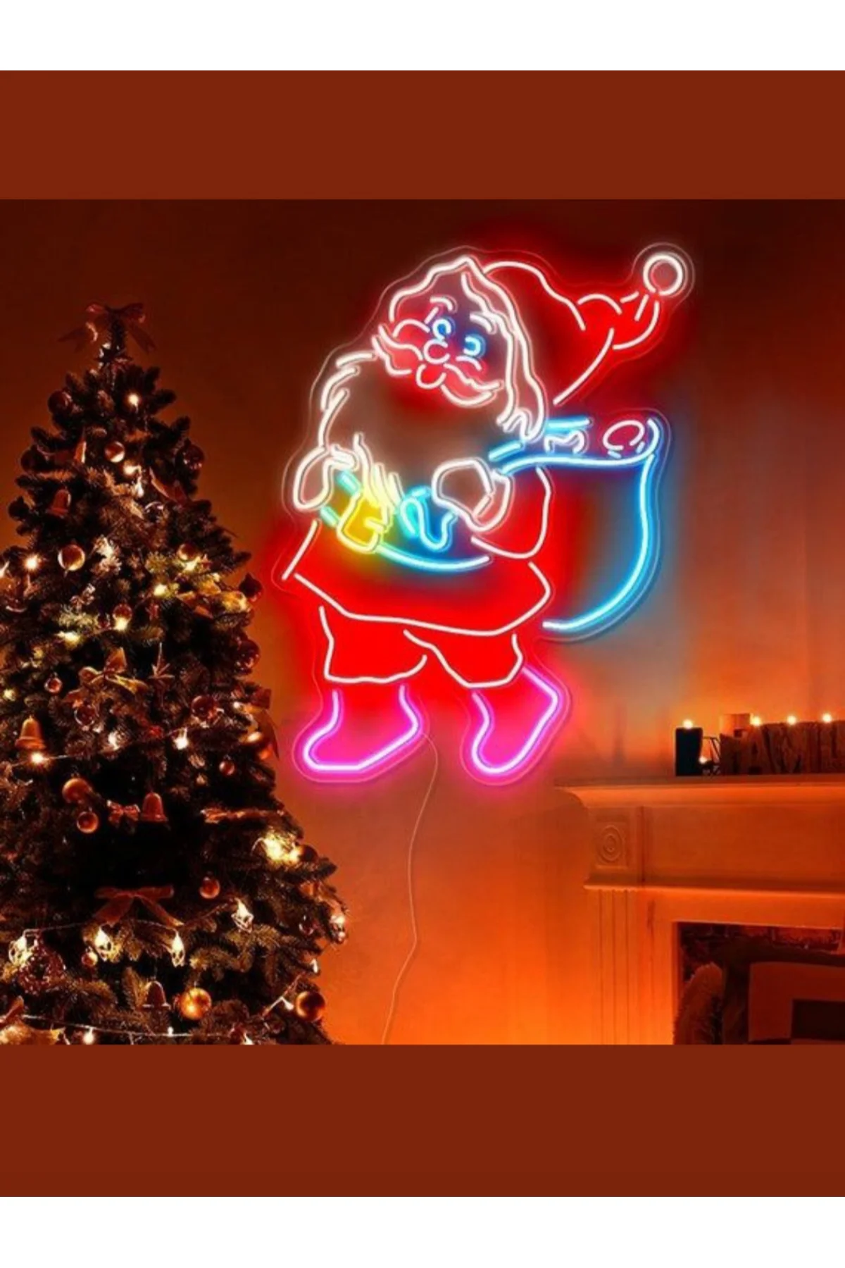 Neon LED IŞIKLI Noel Baba yılbaşı