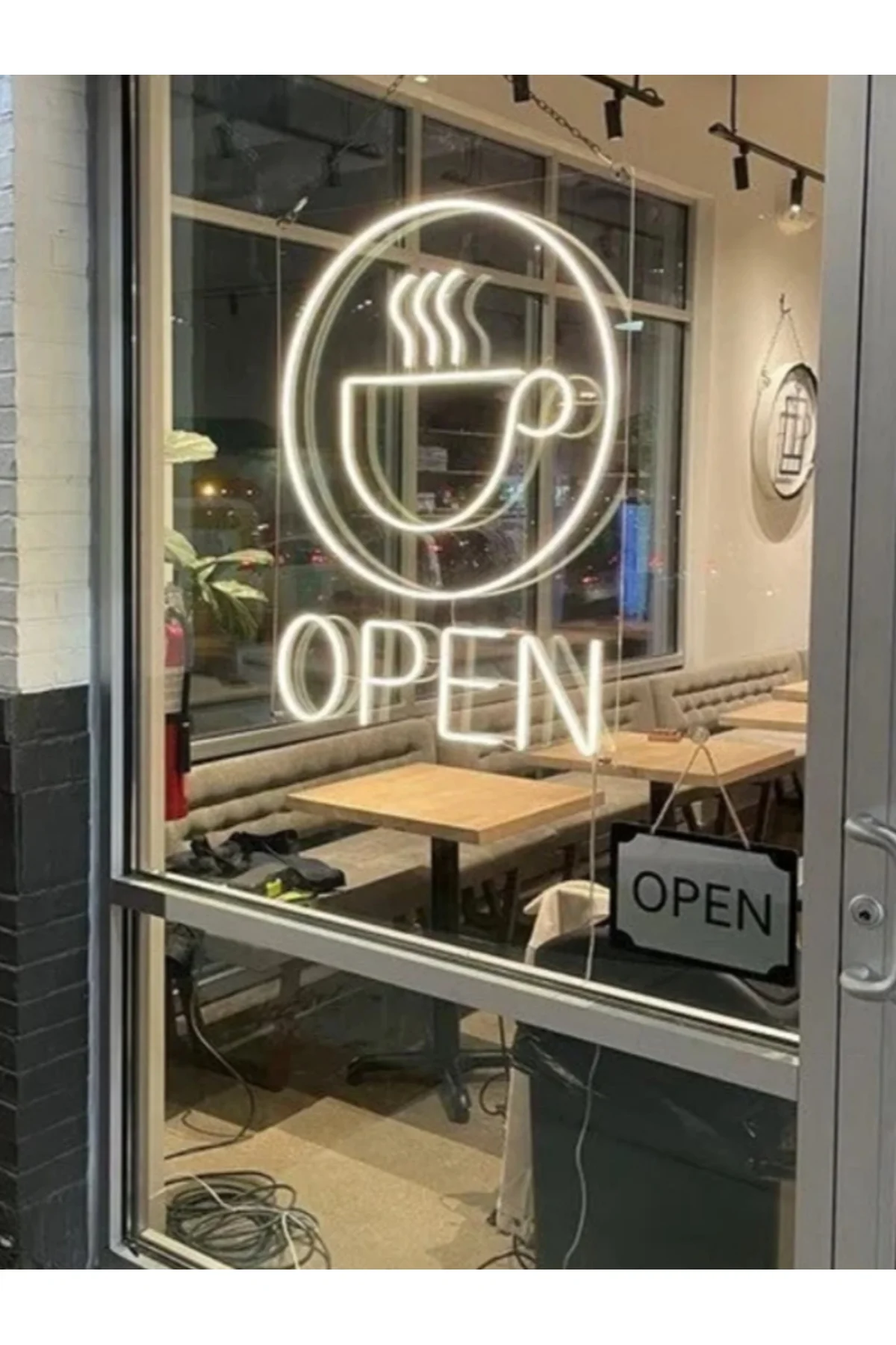 NEON LED IŞIKLI OPEN AÇIK KAHVE CAFE COFFOE DUVAR DEKORASYON TABL