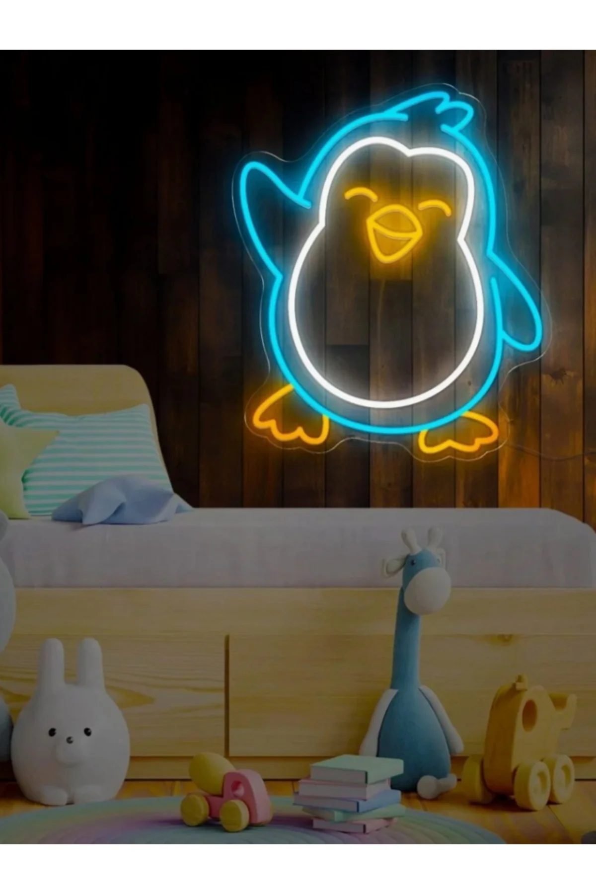 NEON LED IŞIKLI ÖRDEK 40 cm