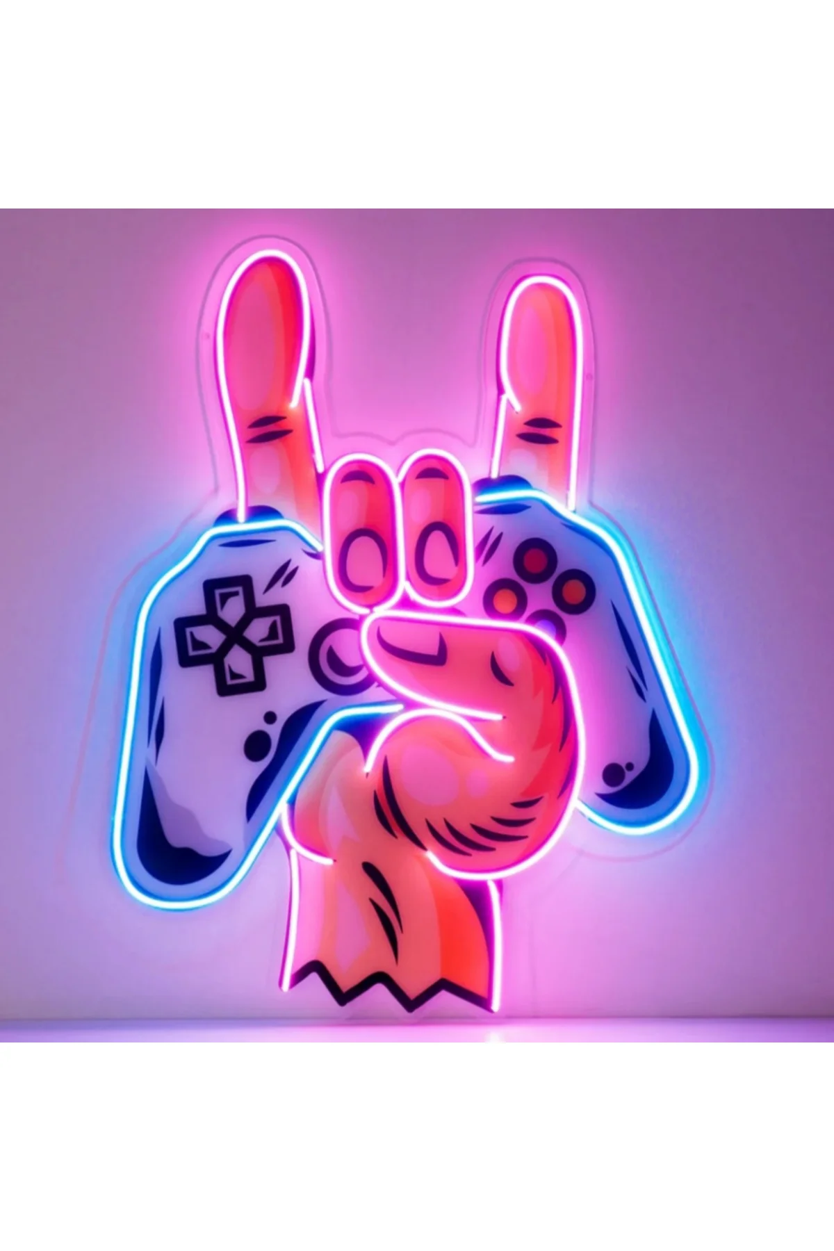 NEON LED IŞIKLI OYUN KONSOLU PLAYSTATİON GAMEBOY