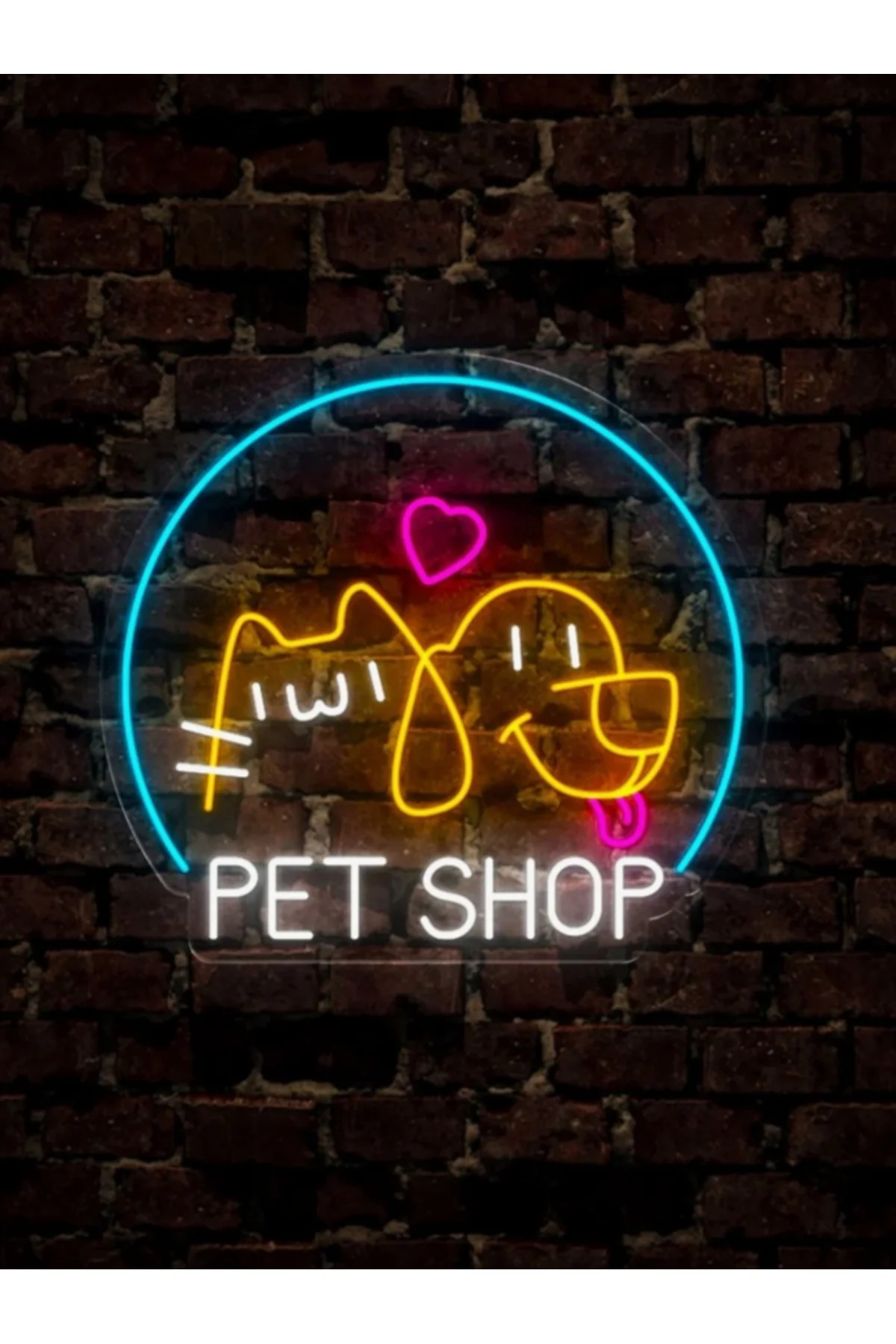NEON LED IŞIKLI PET SHOP